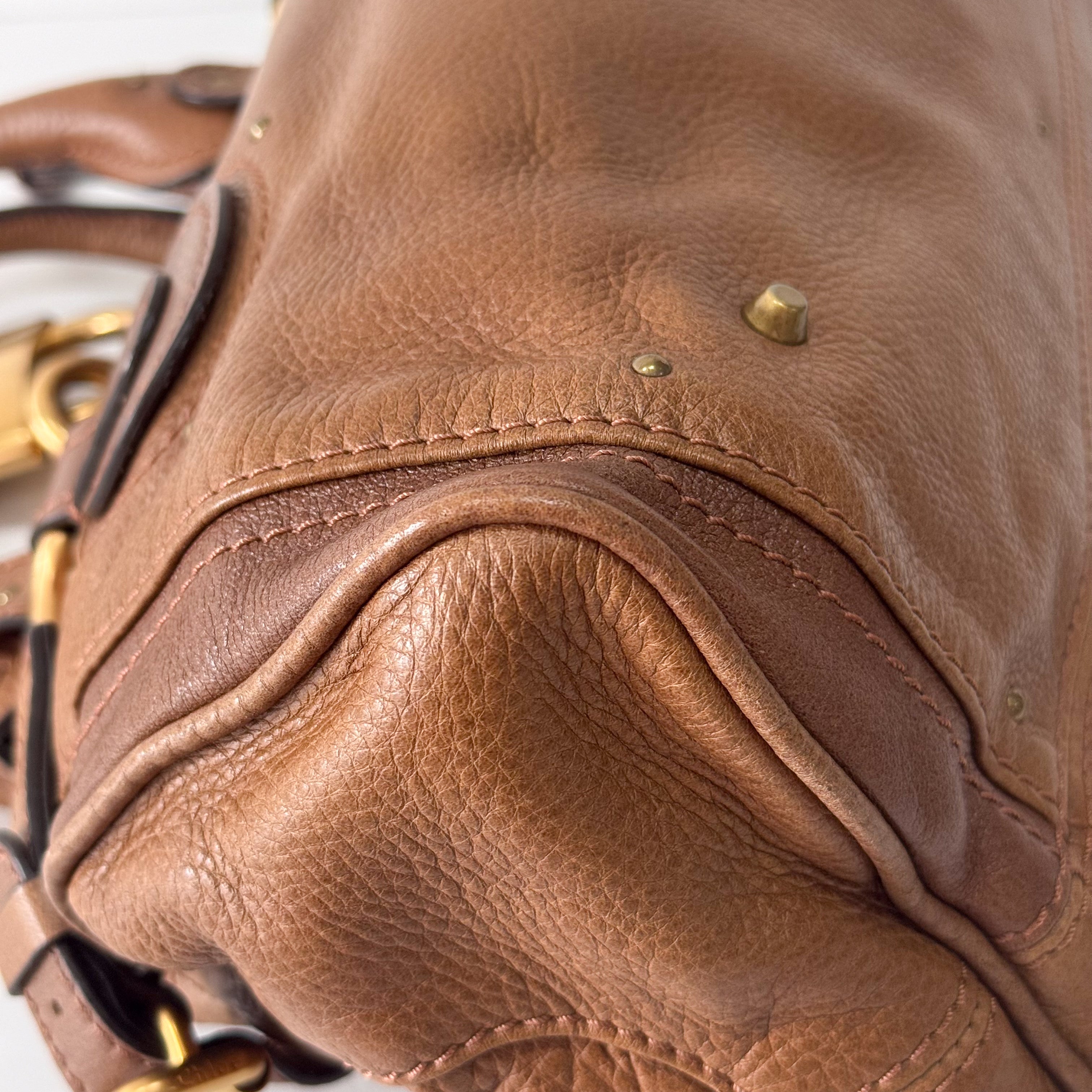 Paddington Light Brown Leather Shoulder Bag