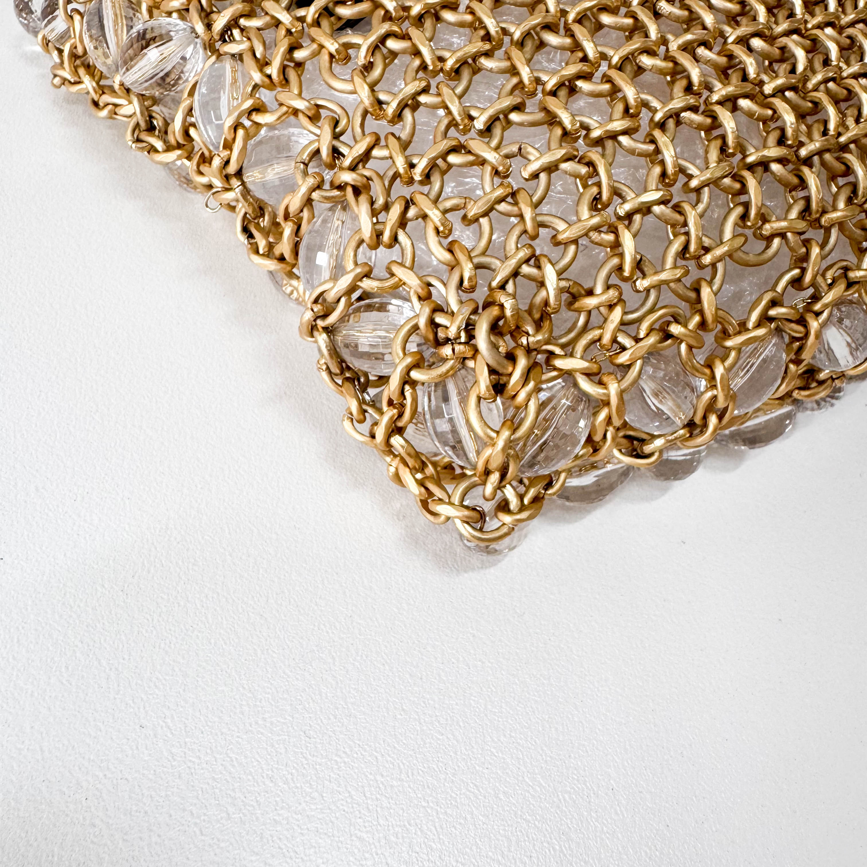 Gold Chain & Crystal Beads Exquisite Purse