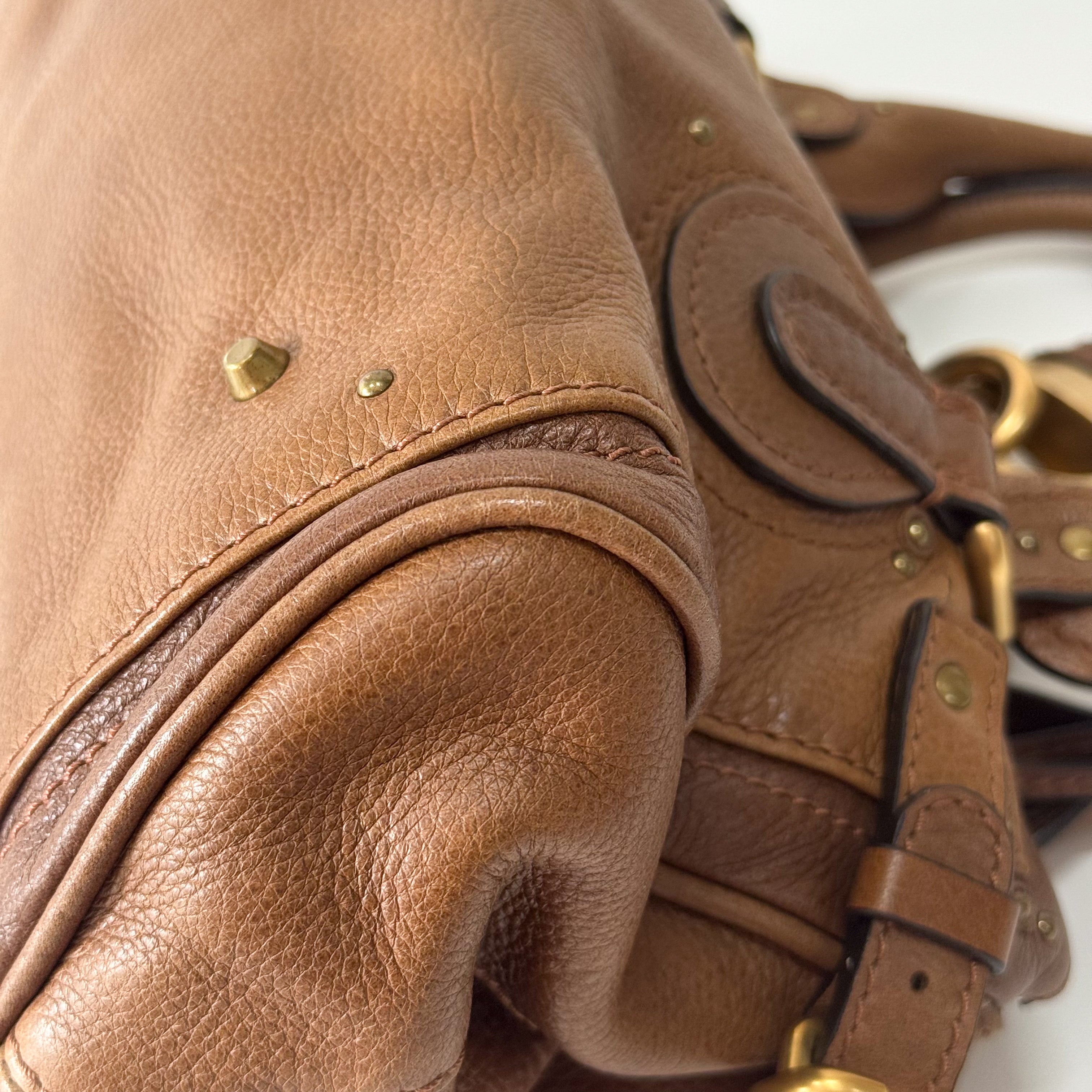 Paddington Light Brown Leather Shoulder Bag