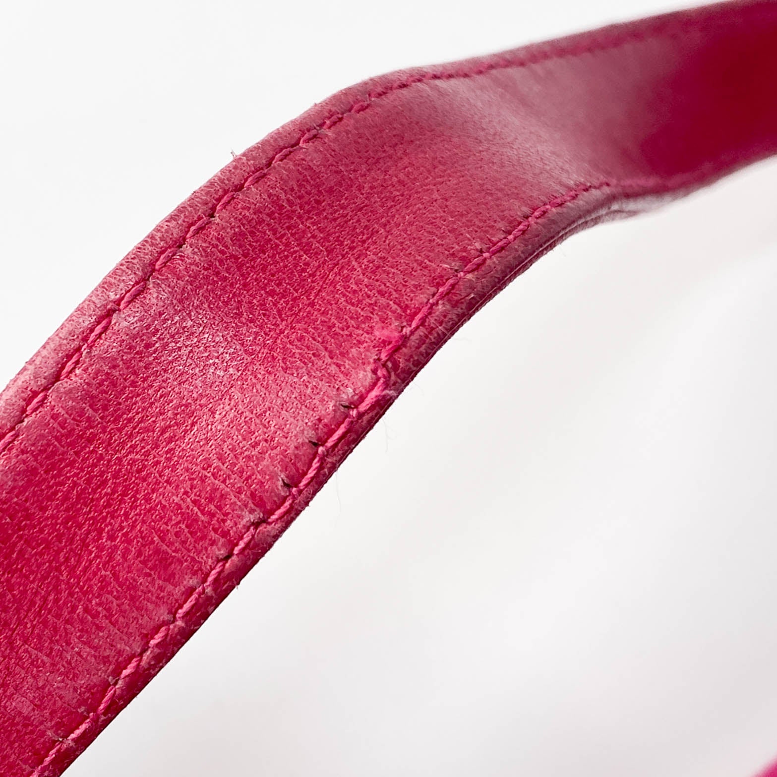 Pink Baguette Suede Bag