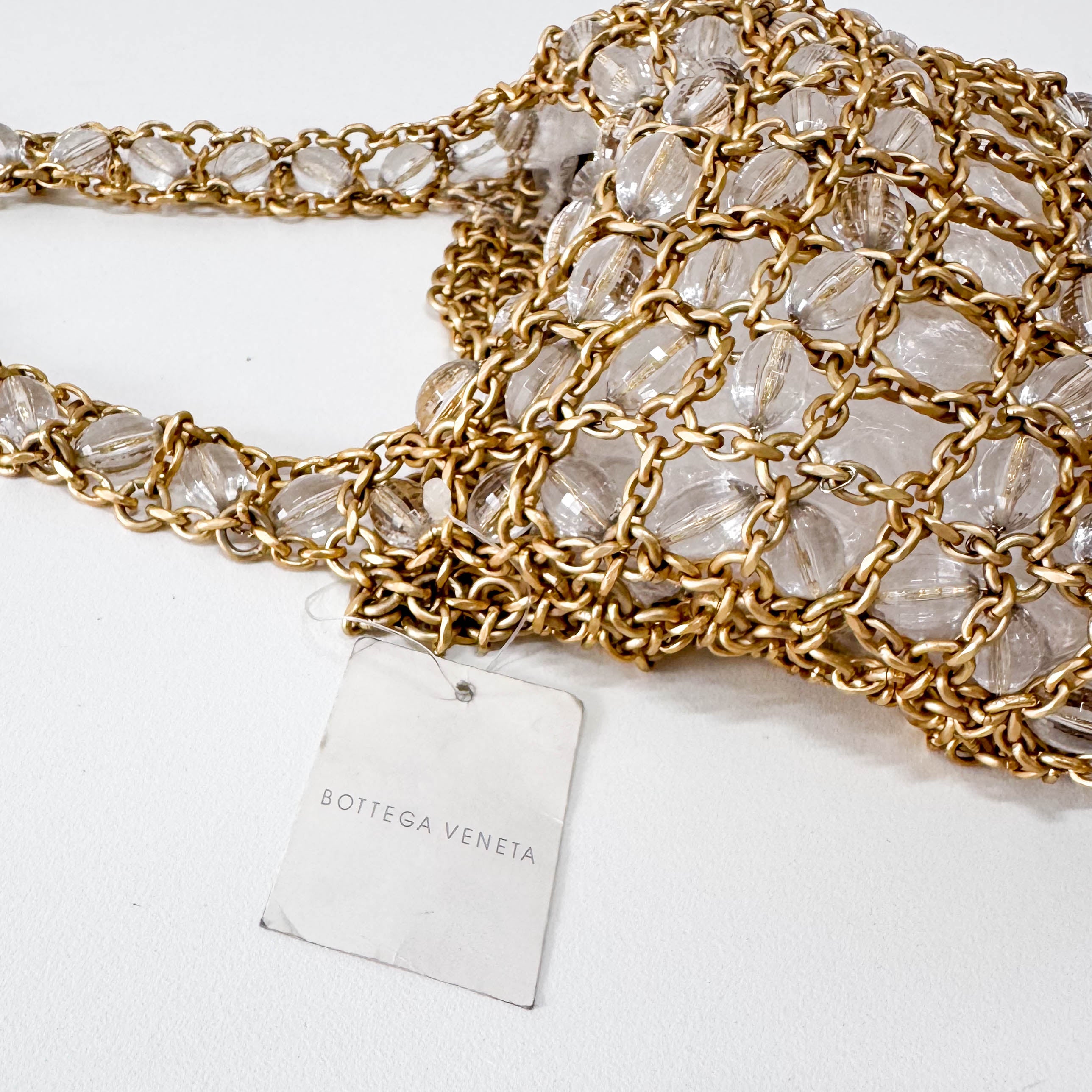 Gold Chain & Crystal Beads Exquisite Purse