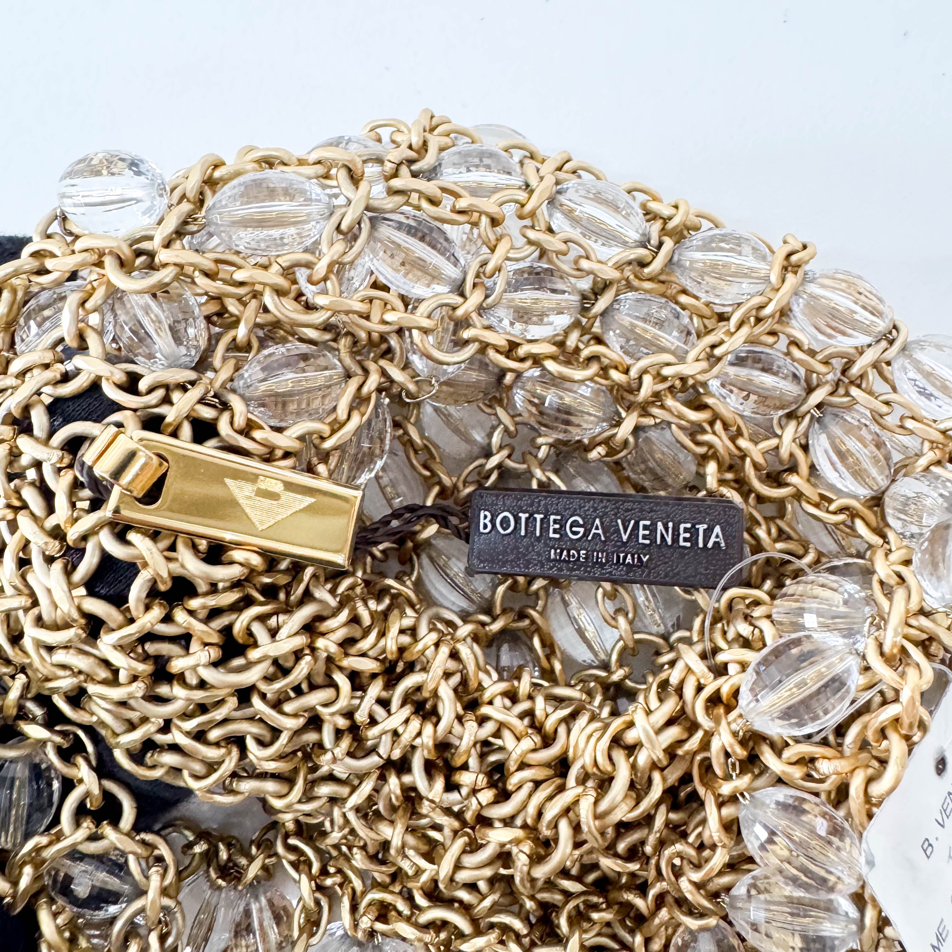 Gold Chain & Crystal Beads Exquisite Purse