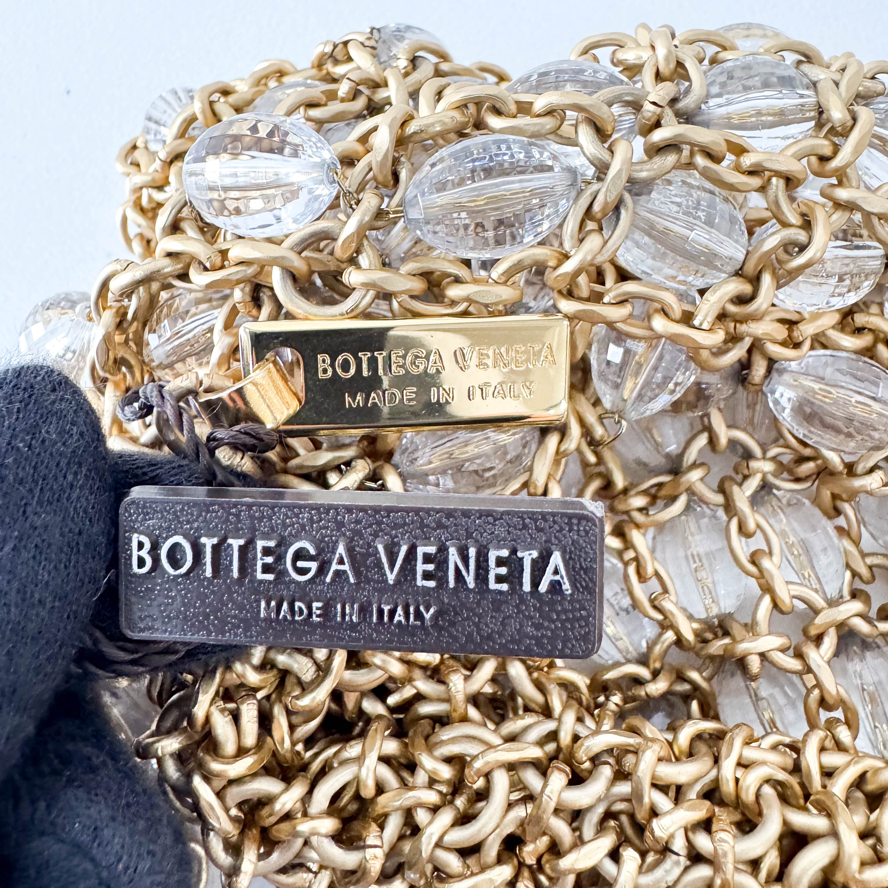 Gold Chain & Crystal Beads Exquisite Purse