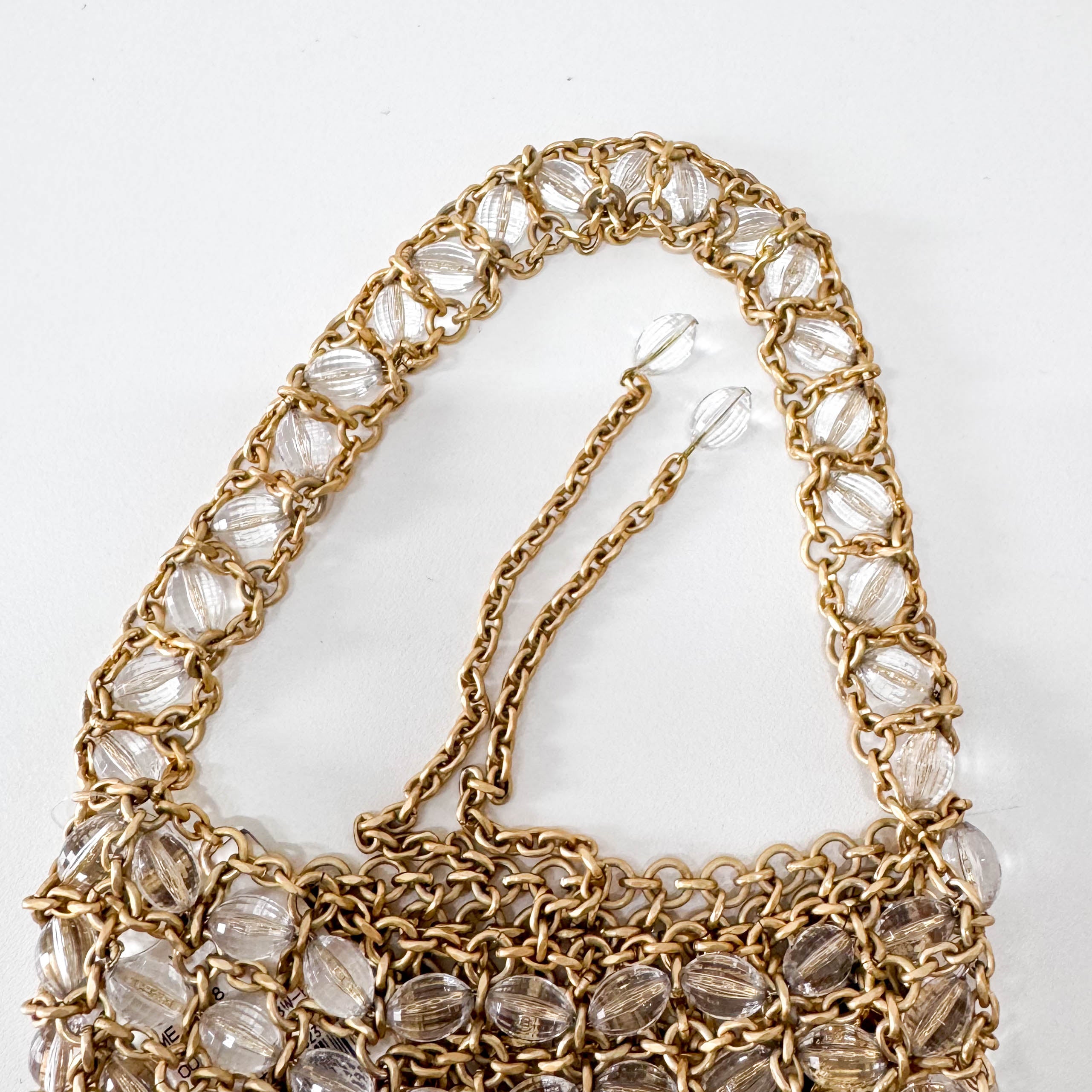 Gold Chain & Crystal Beads Exquisite Purse