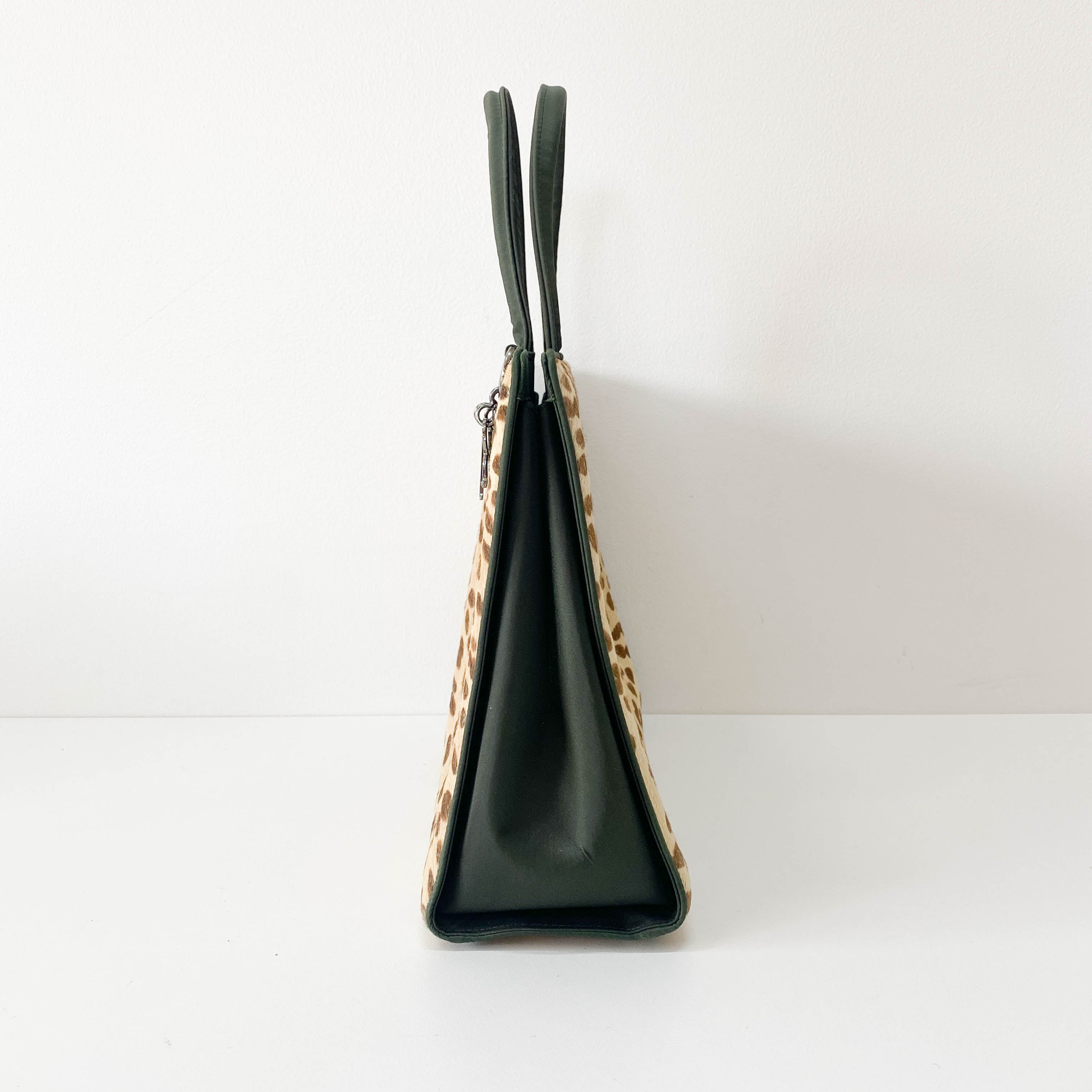 Leopard Print Pony Hair Handbag