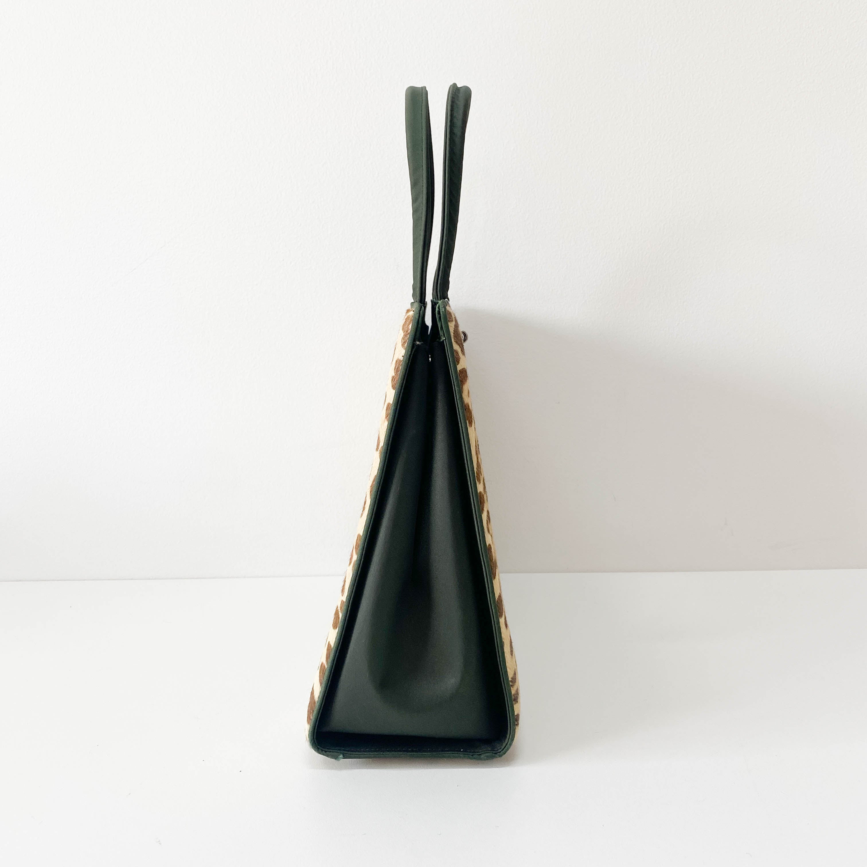 Leopard Print Pony Hair Handbag