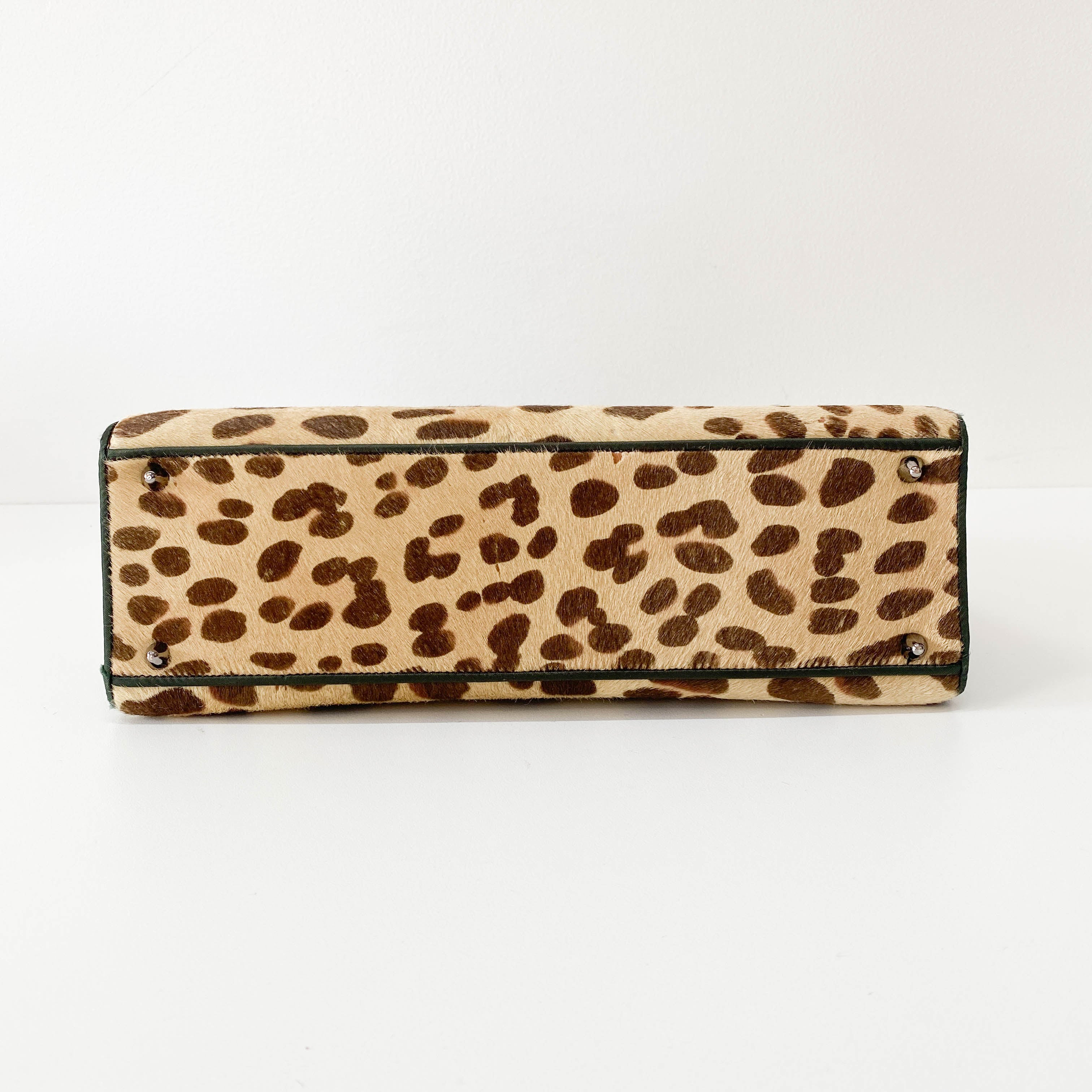 Leopard Print Pony Hair Handbag