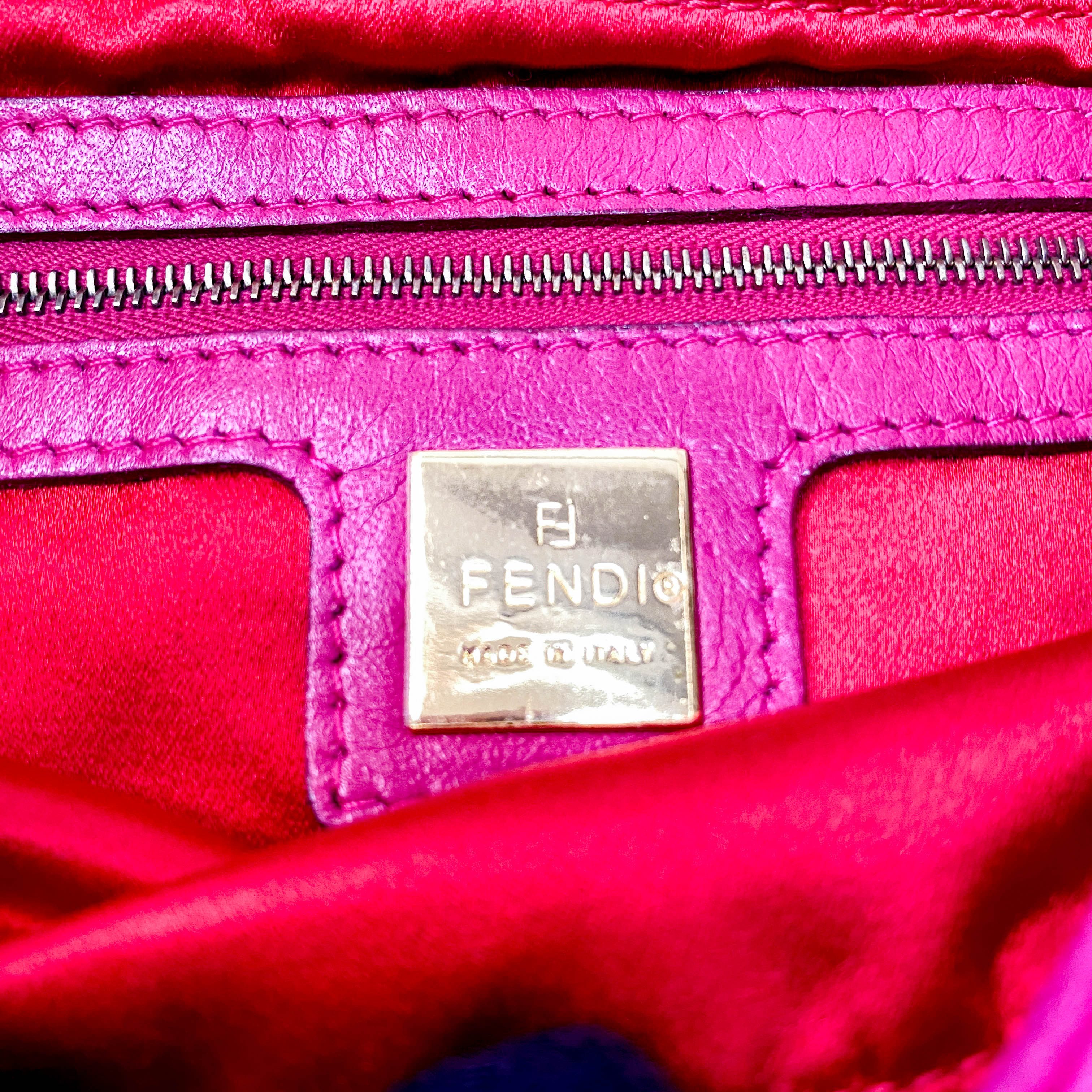 Pink Baguette Suede Bag