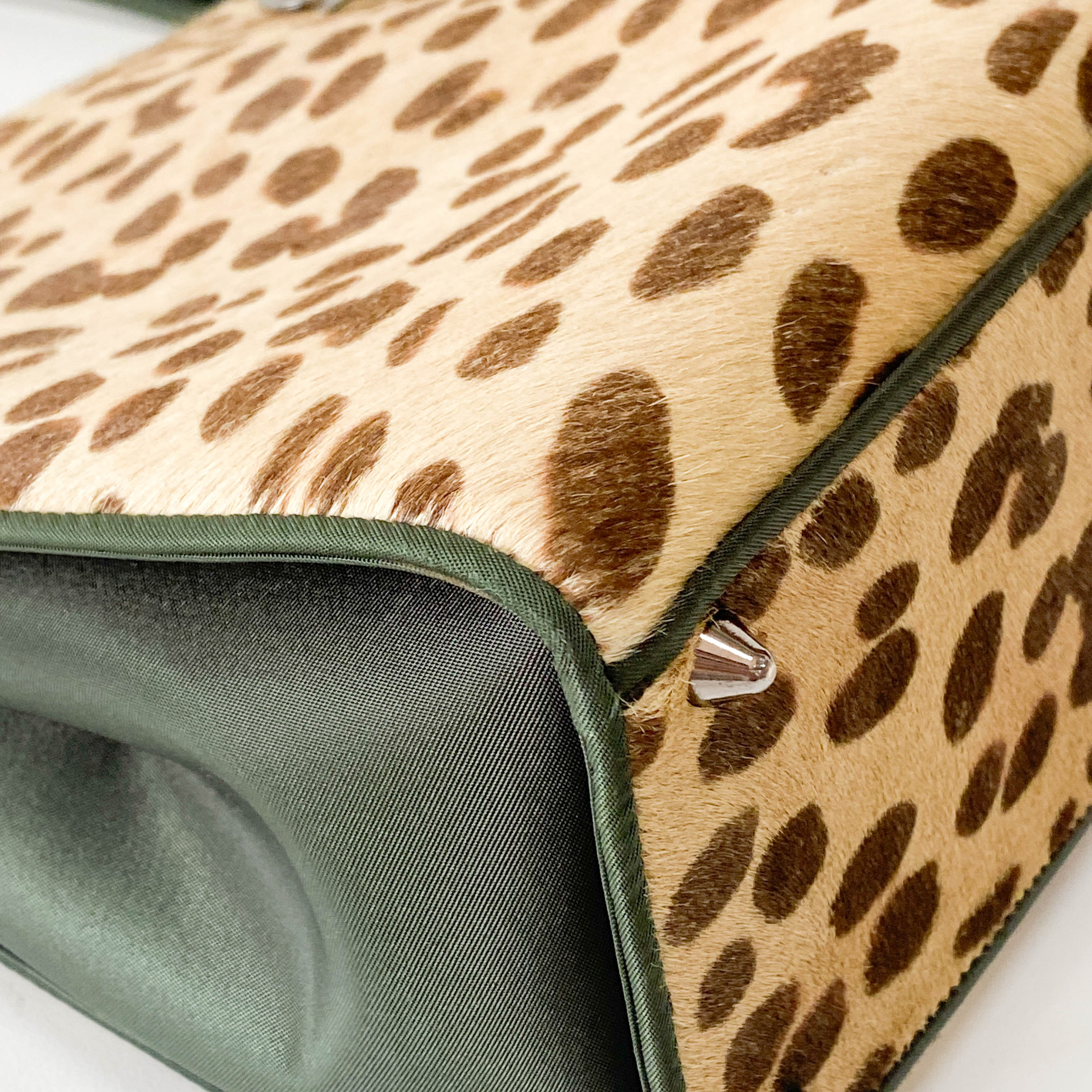 Leopard Print Pony Hair Handbag