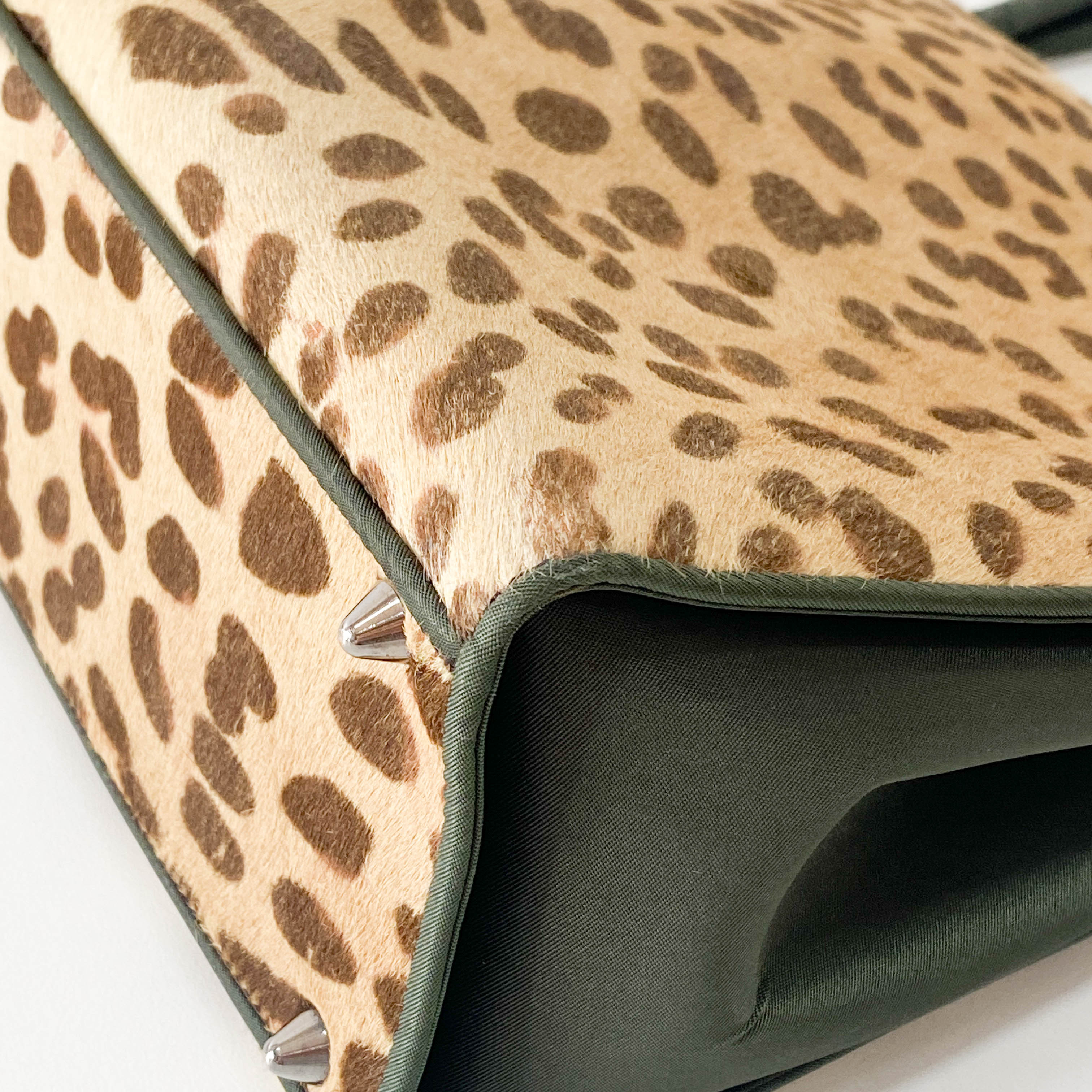 Leopard Print Pony Hair Handbag