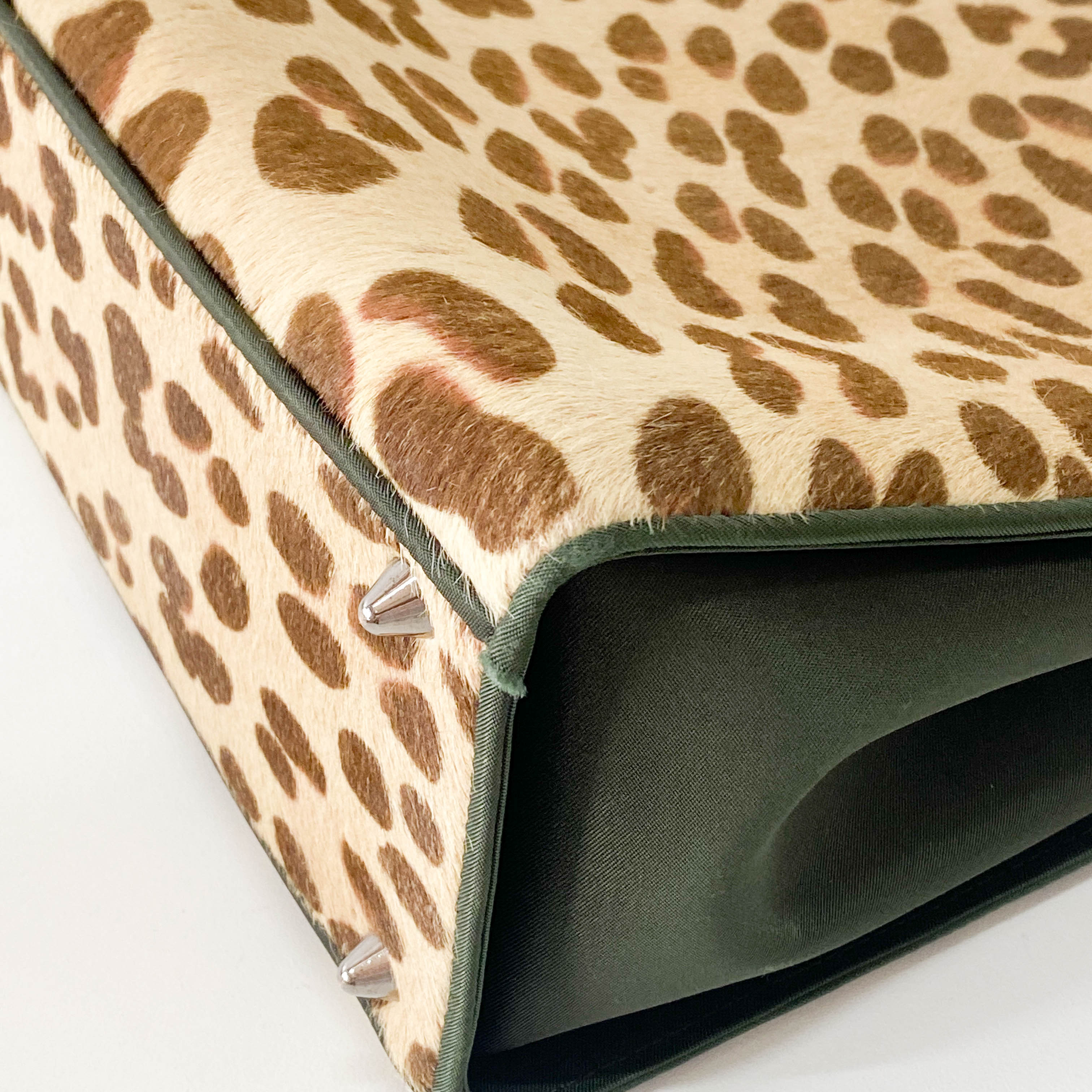 Leopard Print Pony Hair Handbag