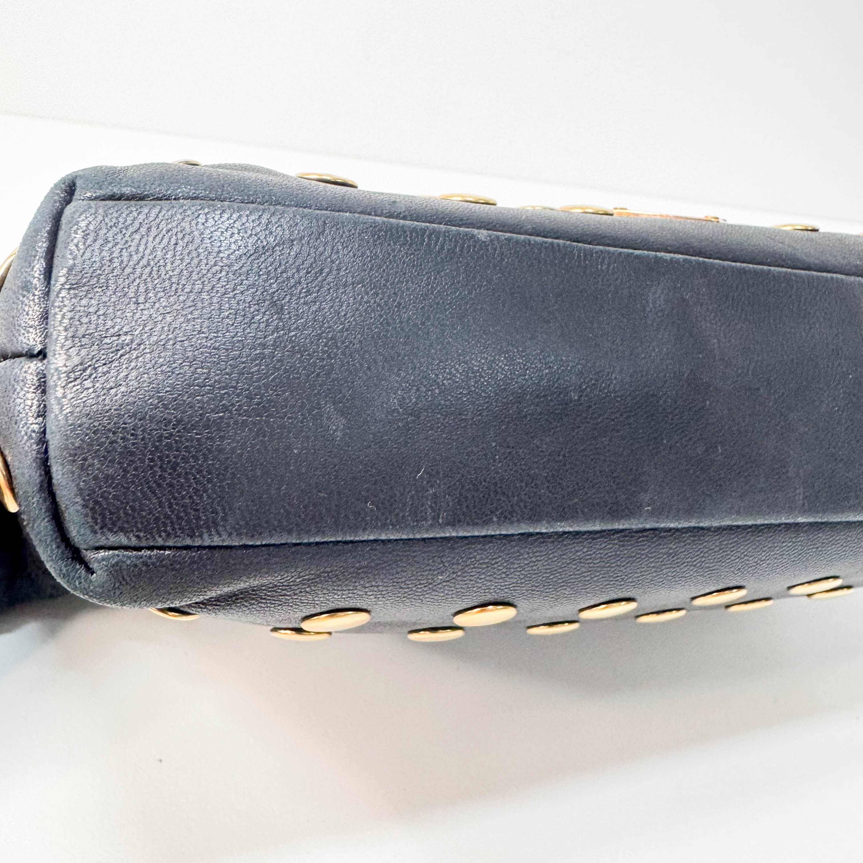 Gold Studs Mini Leather Bag