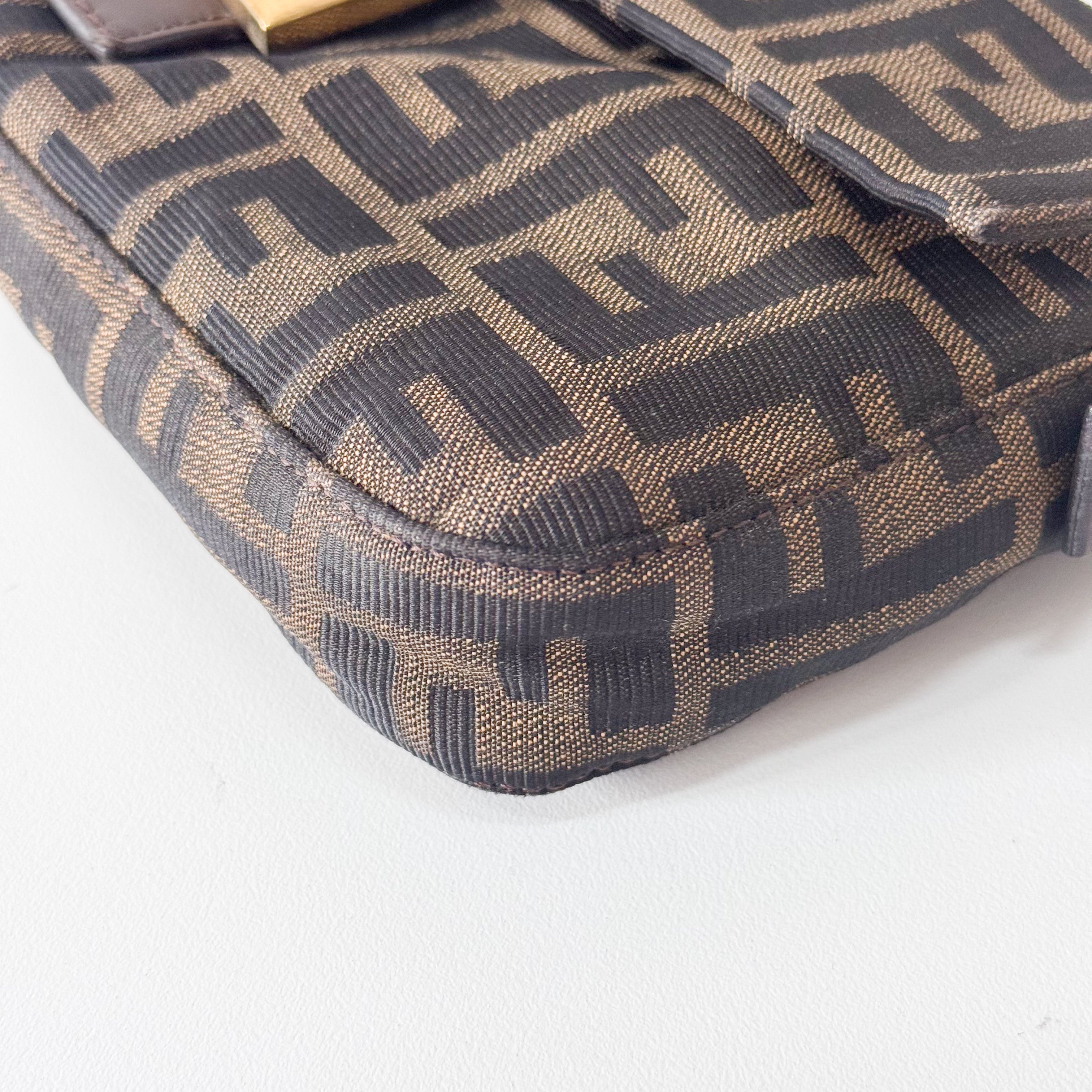 Zucca Baguette Brown Shoulder Bag