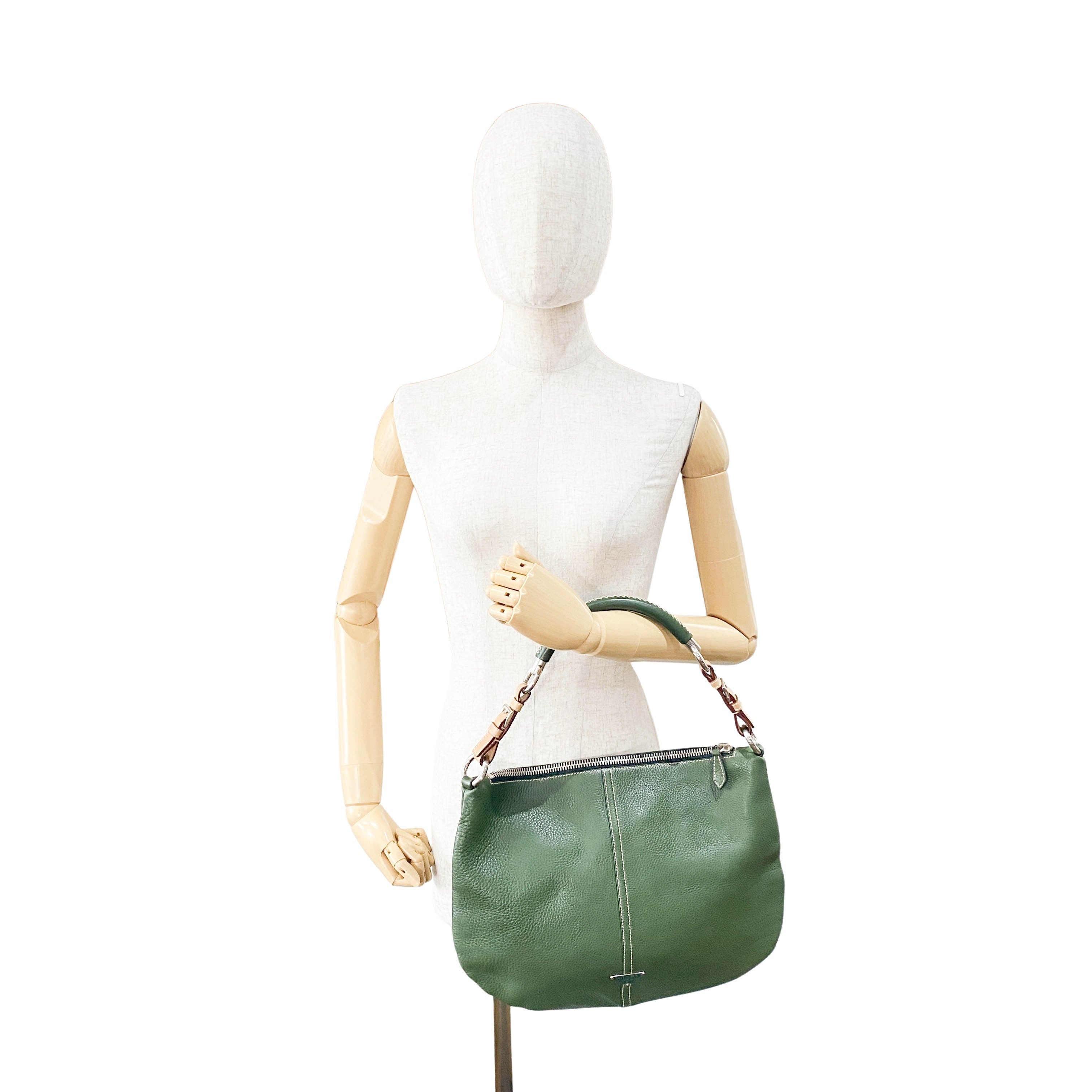 Green Leather Shoulder Bag