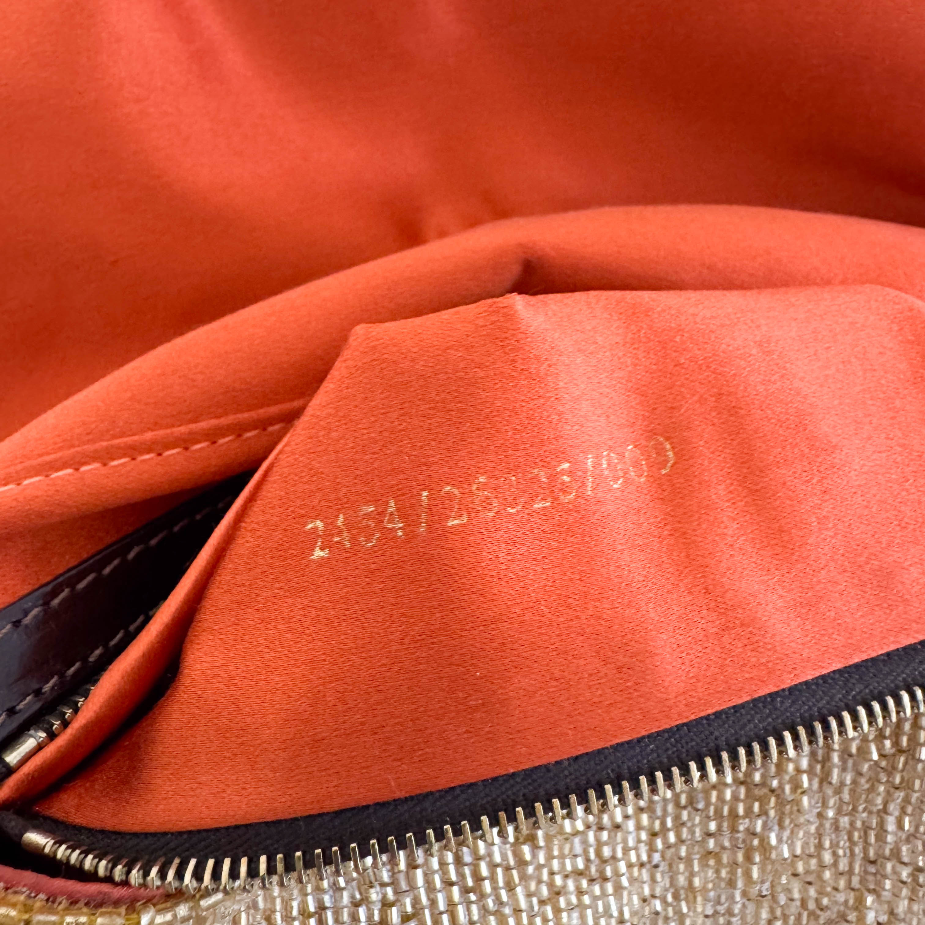 Mamma Baguette Gold Beaded Shoulder Bag