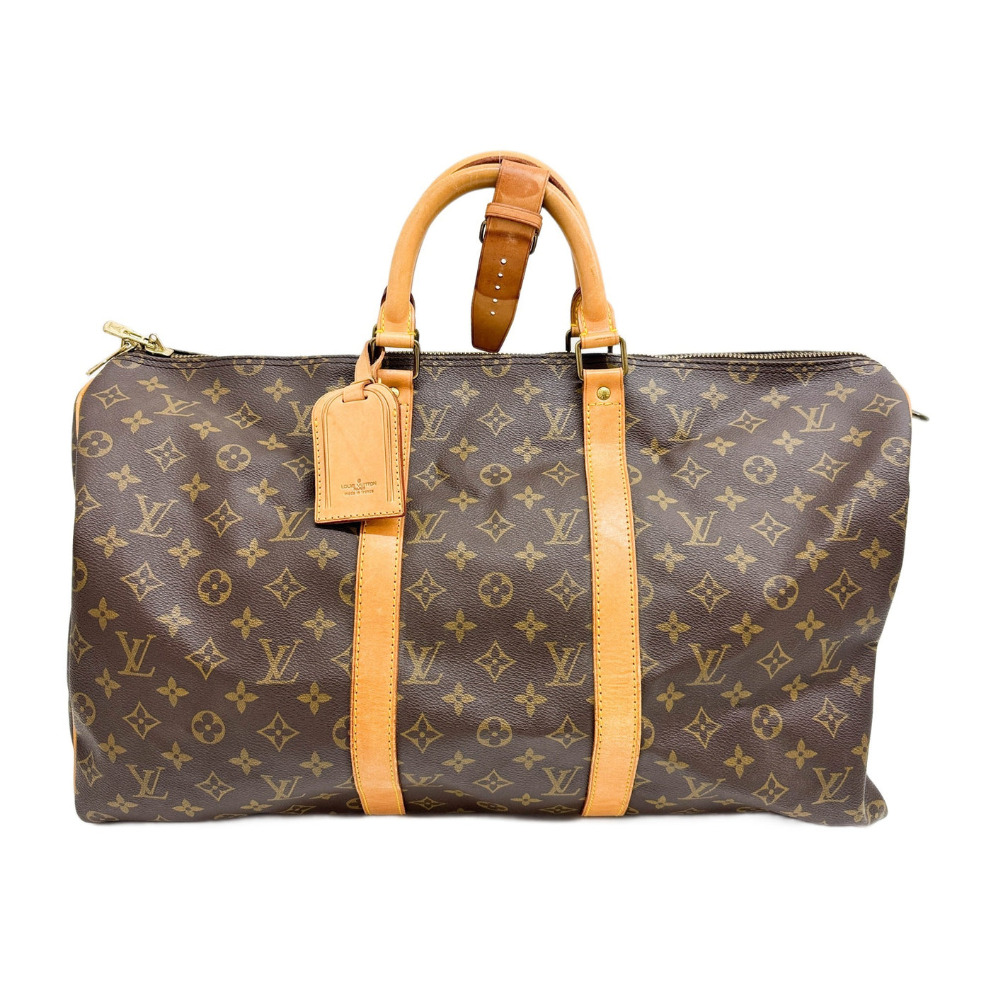 Keepall Brown Monogram Coated Canvas Two Way Bag