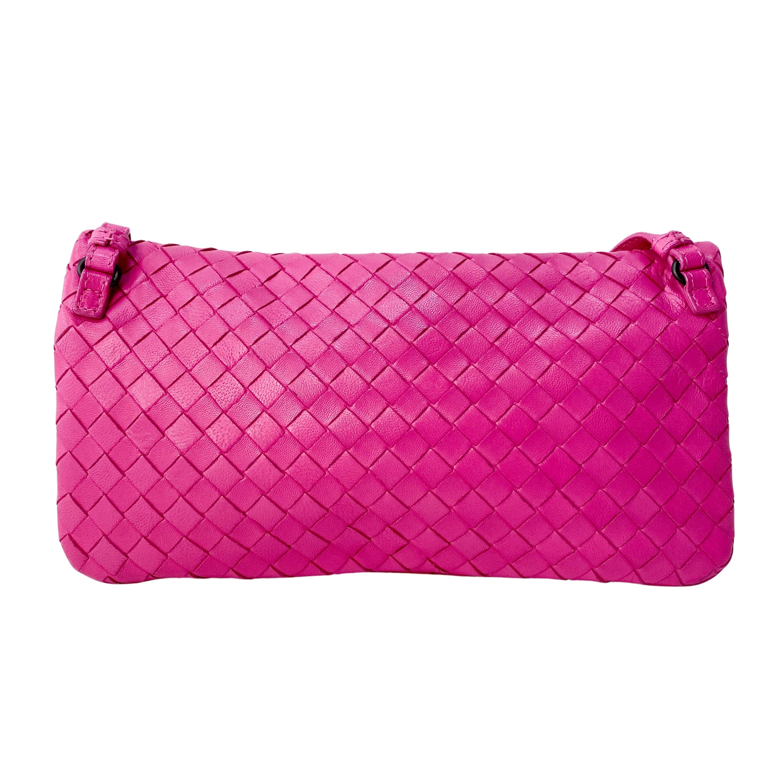 Intrecciato Pink Leather Bag