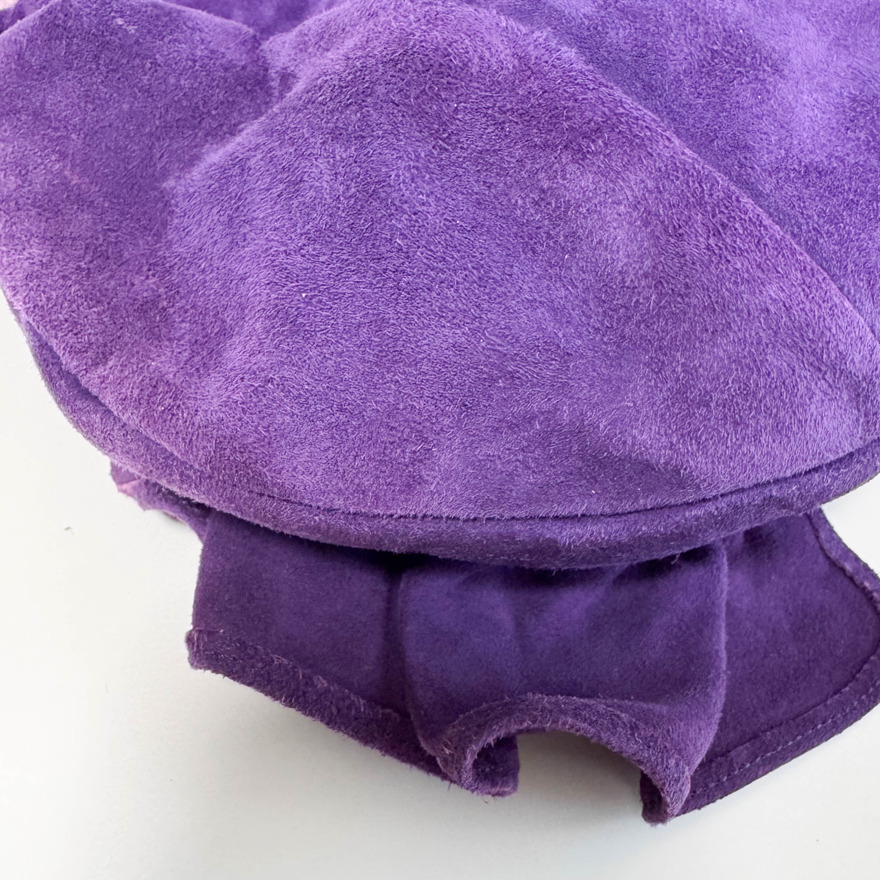 YSL Rive Gauche Purple Suede Shoulder Bag