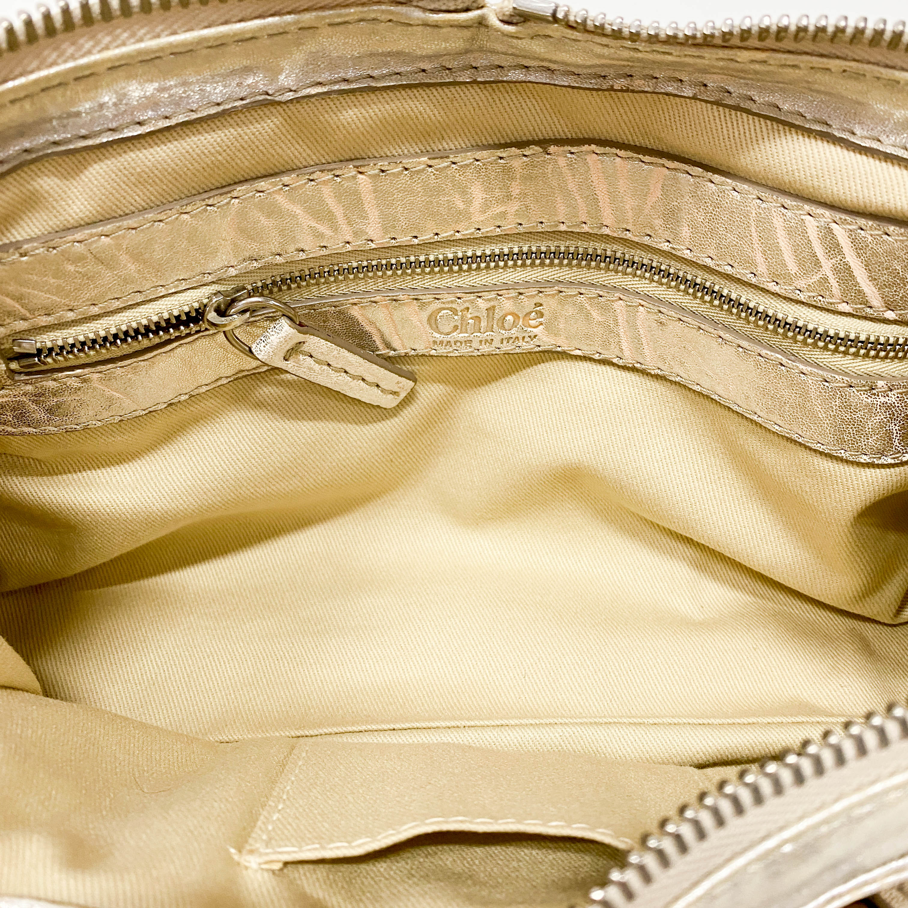 Paddington Mini Gold Leather Shoulder Bag