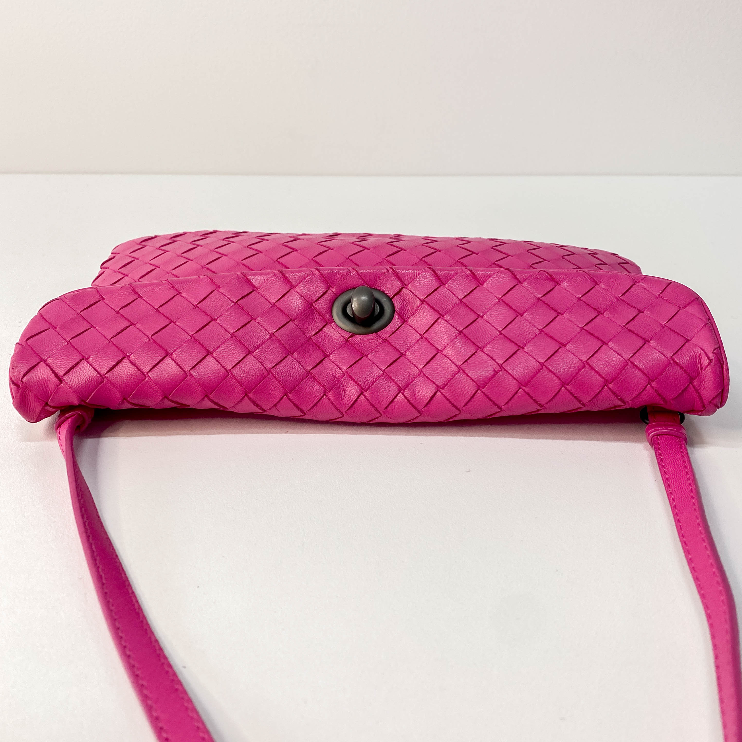 Intrecciato Pink Leather Bag