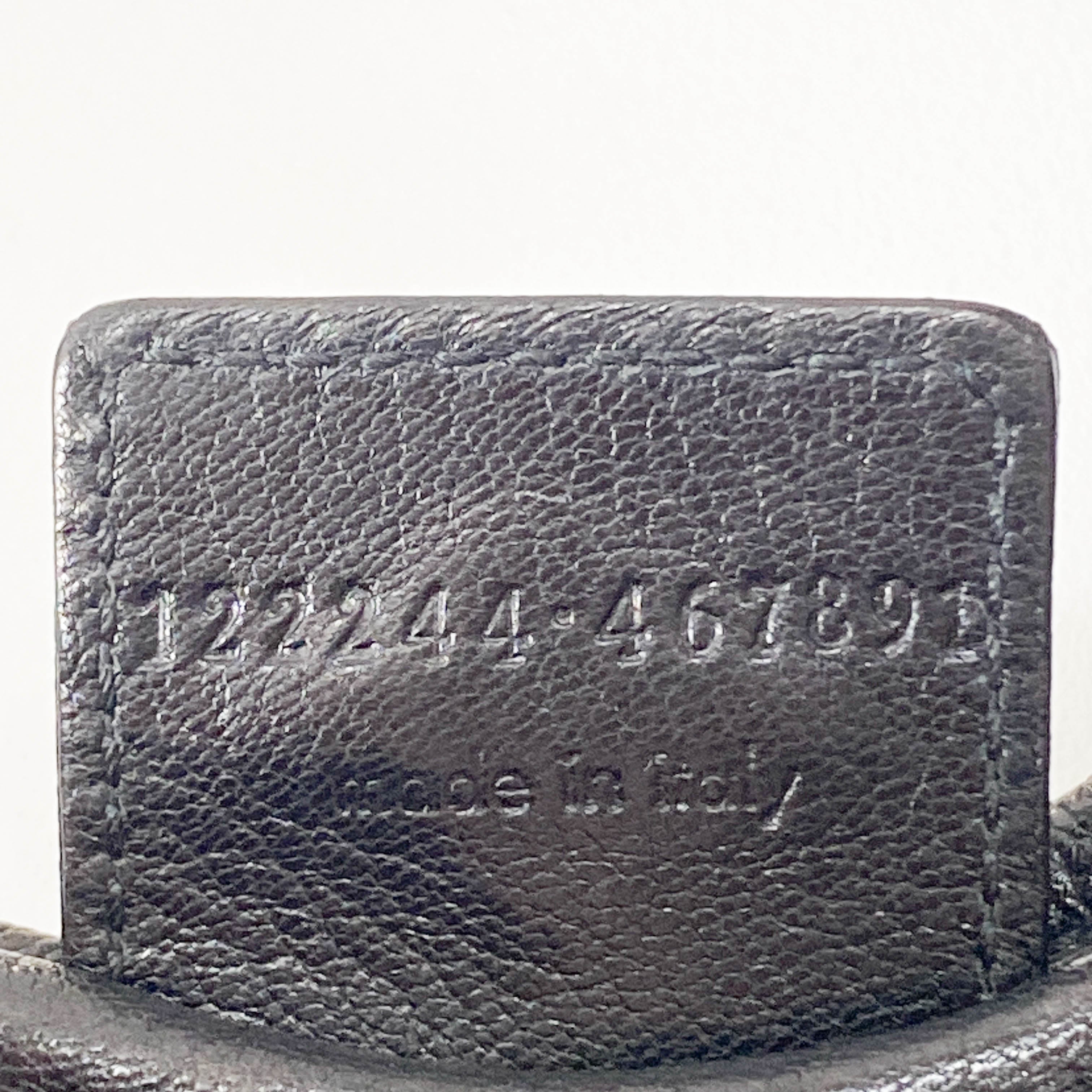 Rive Gauche Fringe Small Black Leather Shoulder Bag