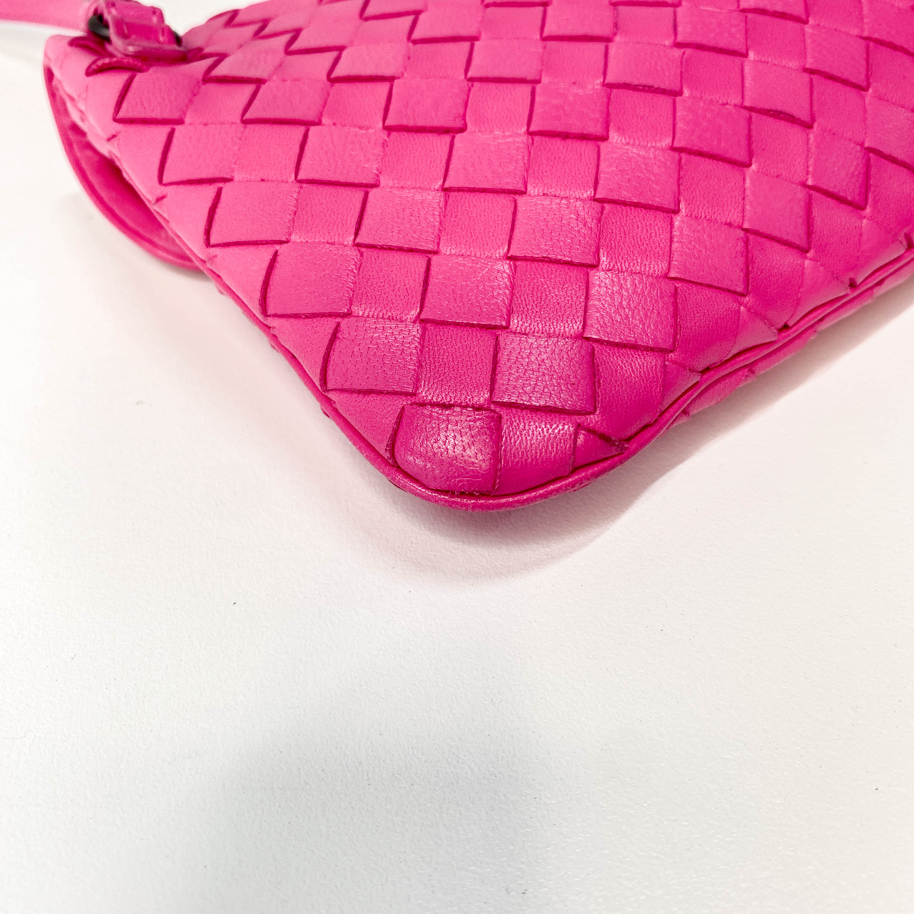 Intrecciato Pink Leather Bag