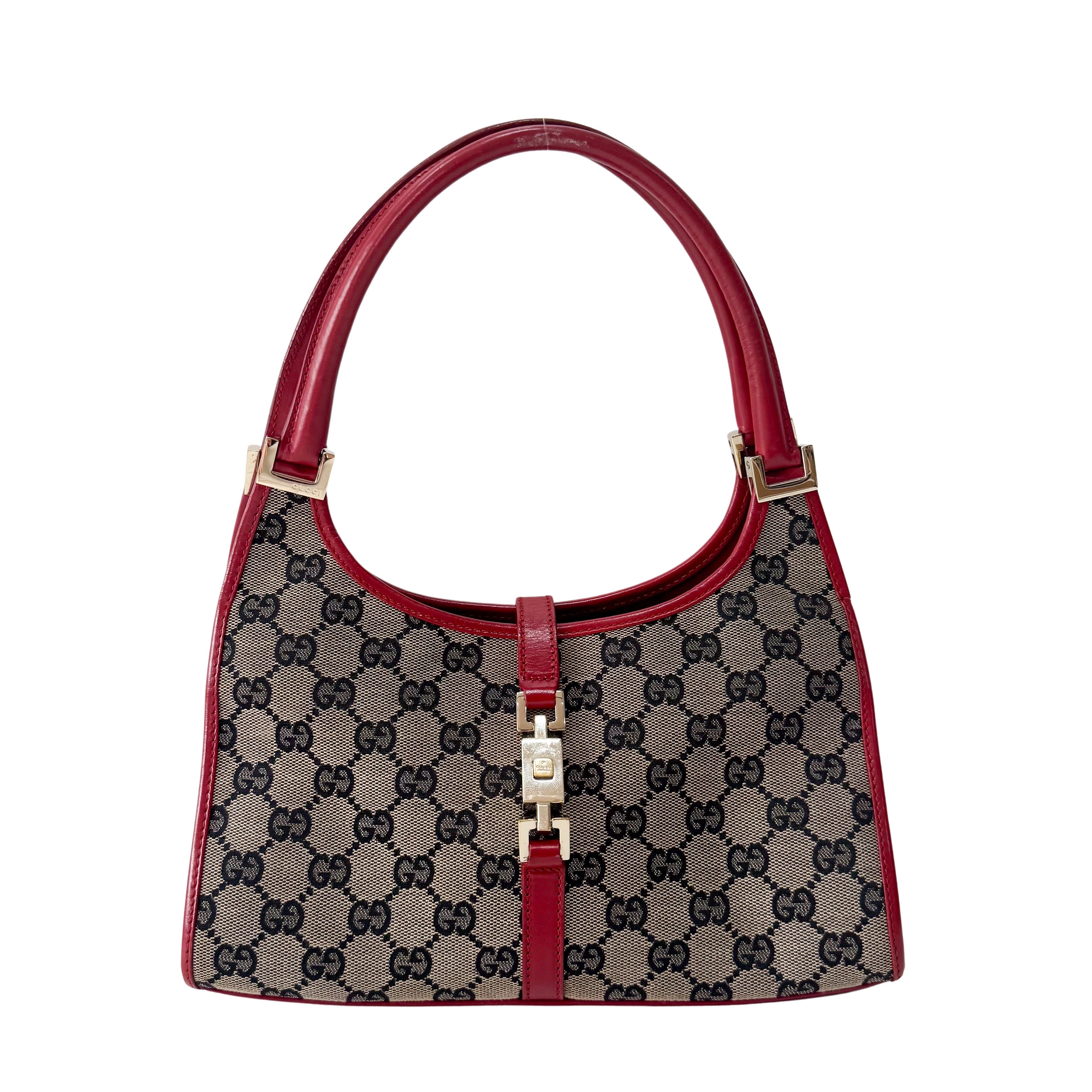 Jackie GG Canvas Mini Red Shoulder Bag