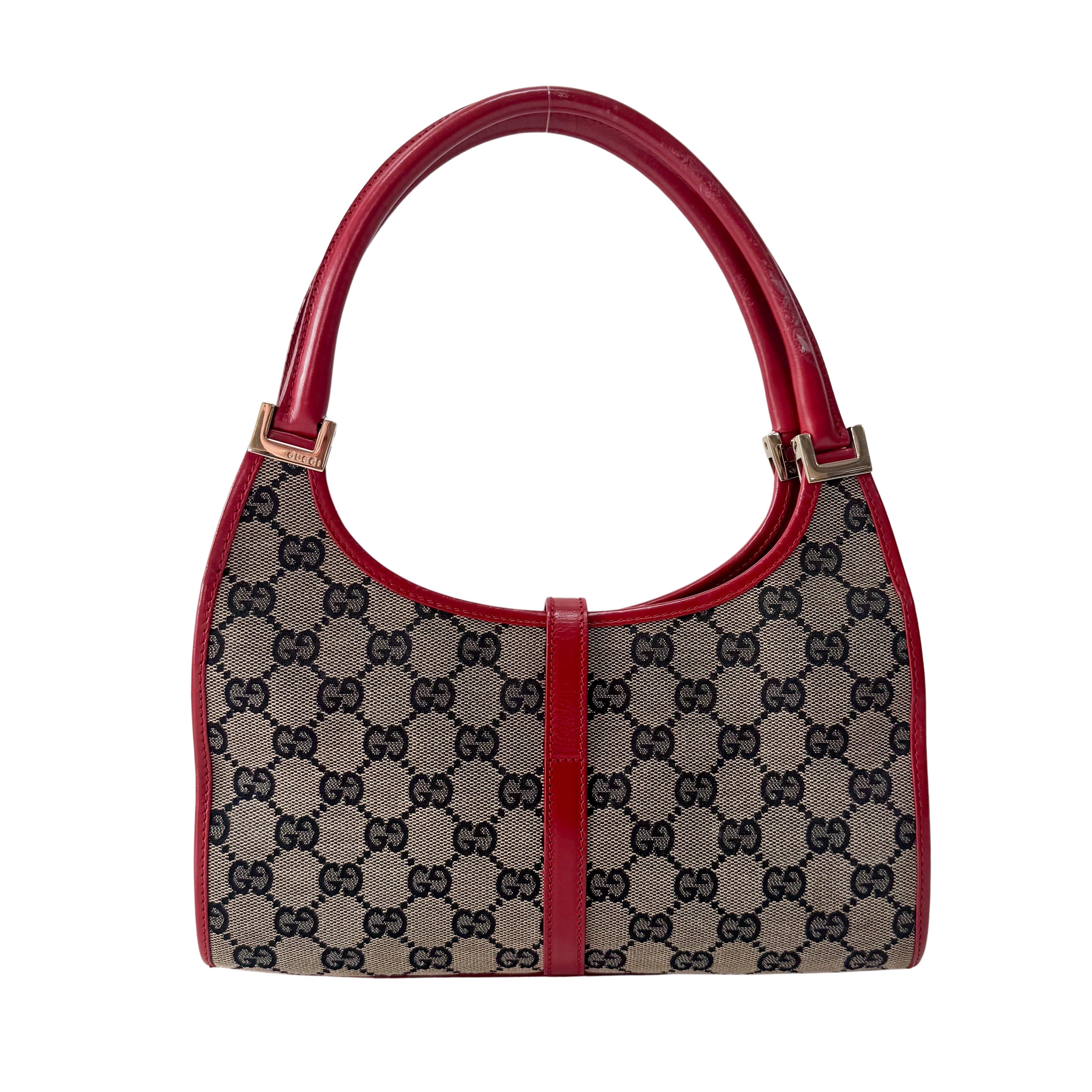 Jackie GG Canvas Mini Red Shoulder Bag