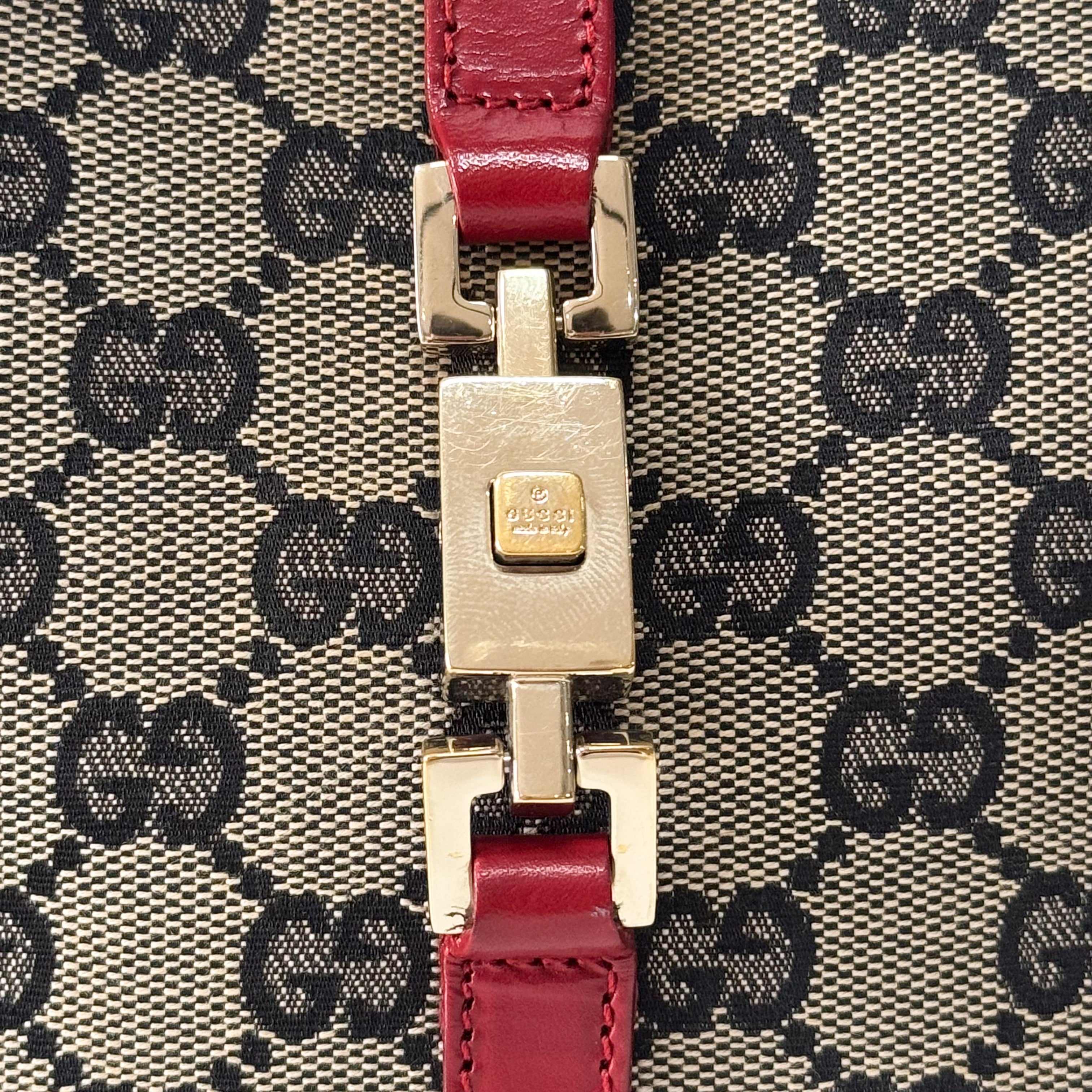 Jackie GG Canvas Mini Red Shoulder Bag