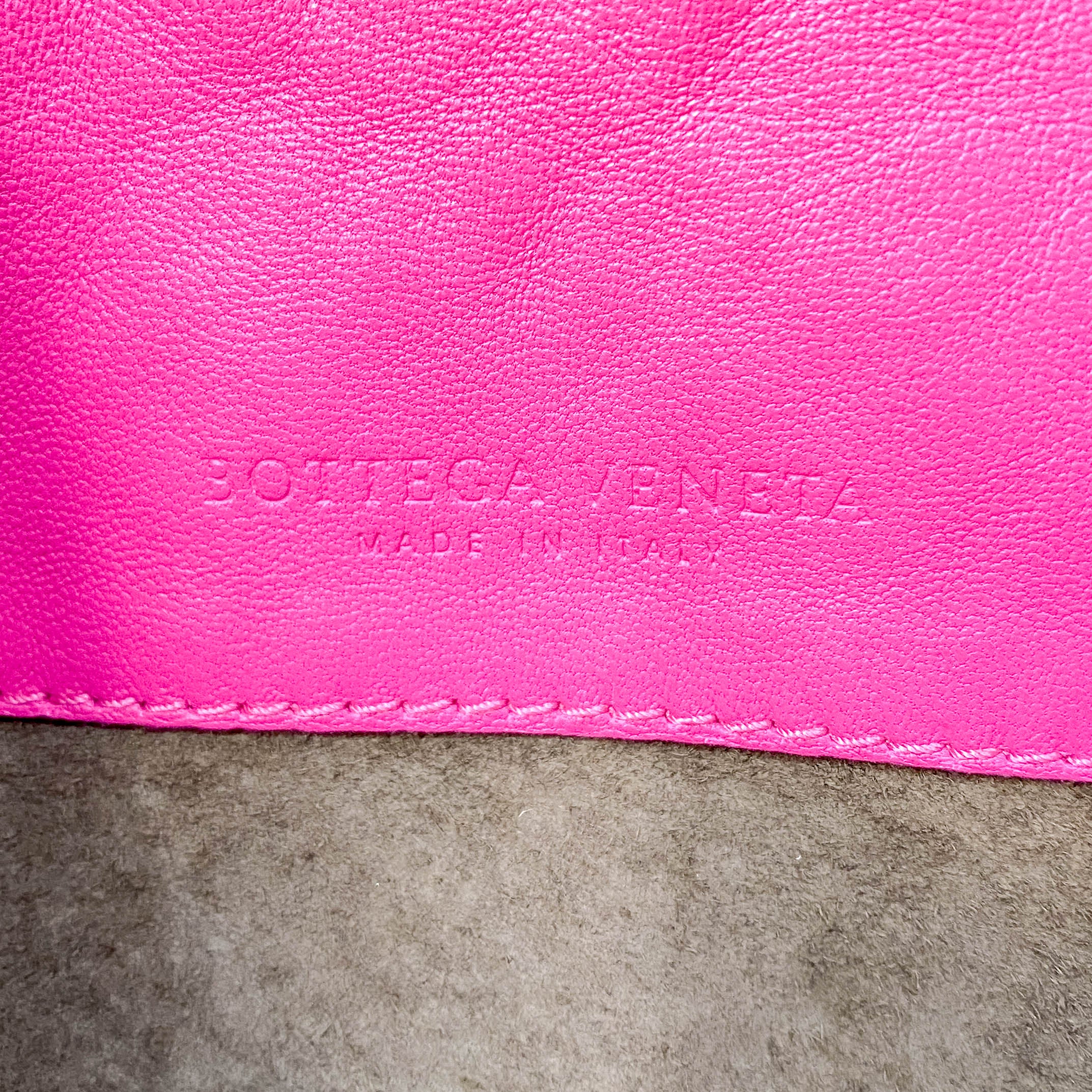 Intrecciato Pink Leather Bag