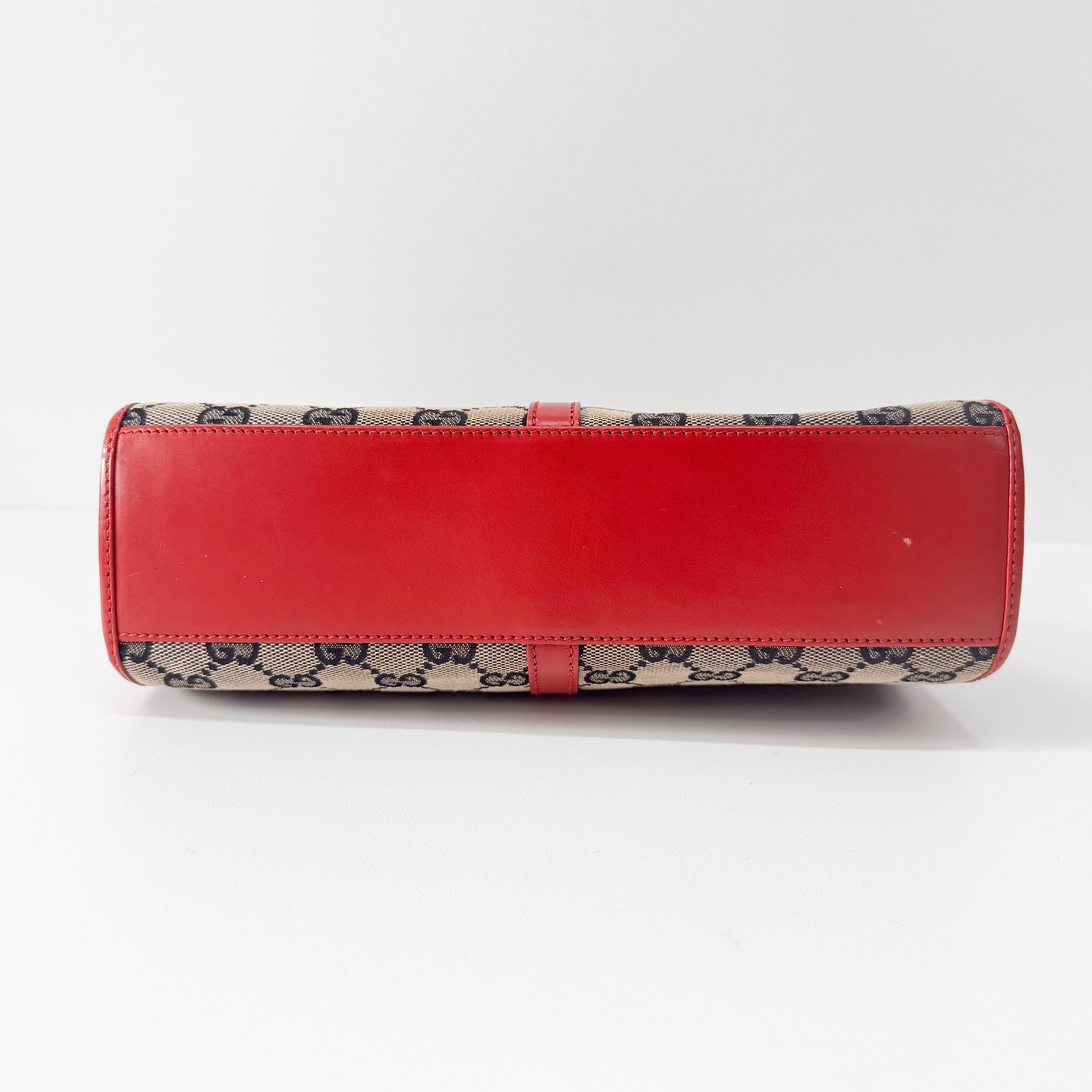 Jackie GG Canvas Mini Red Shoulder Bag