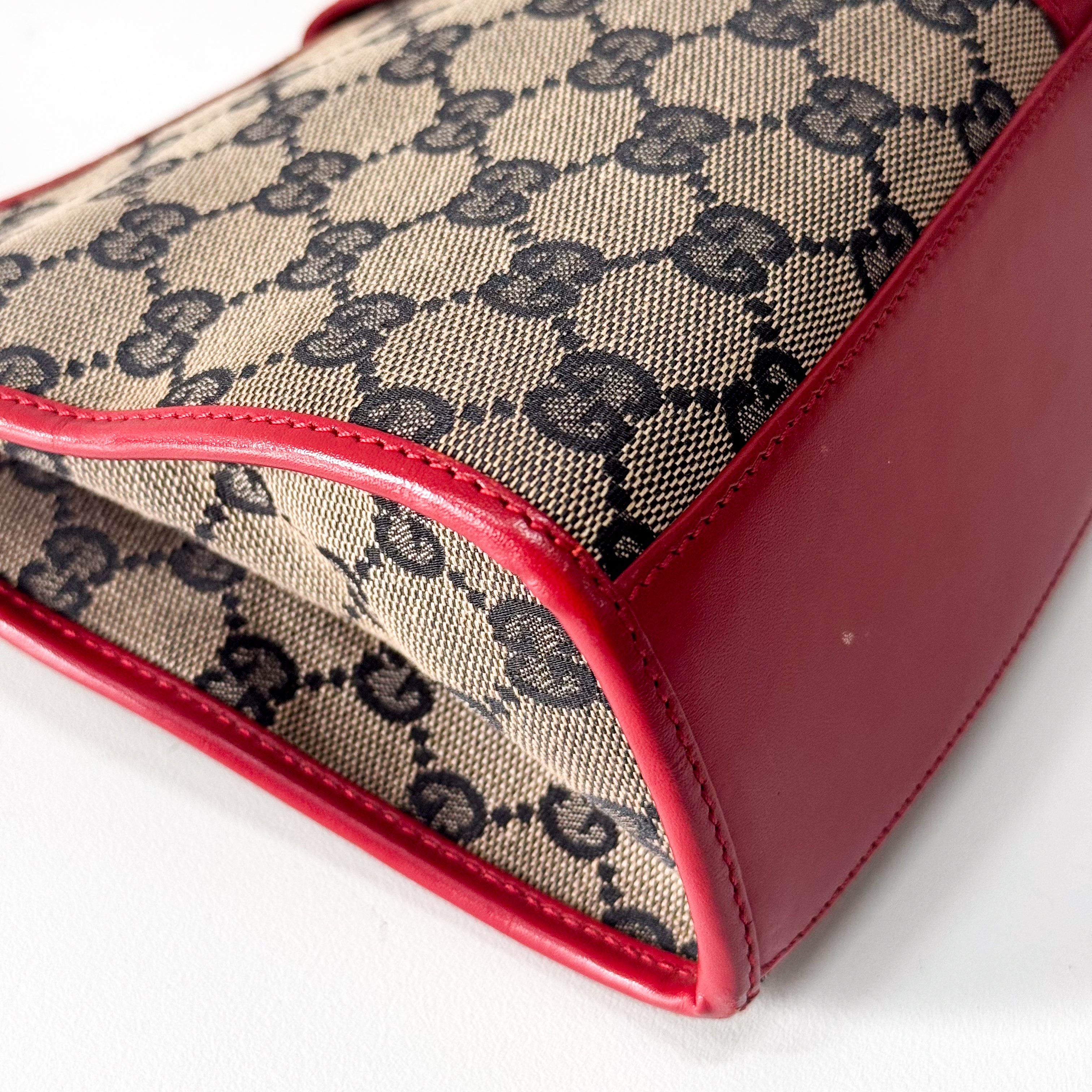 Jackie GG Canvas Mini Red Shoulder Bag