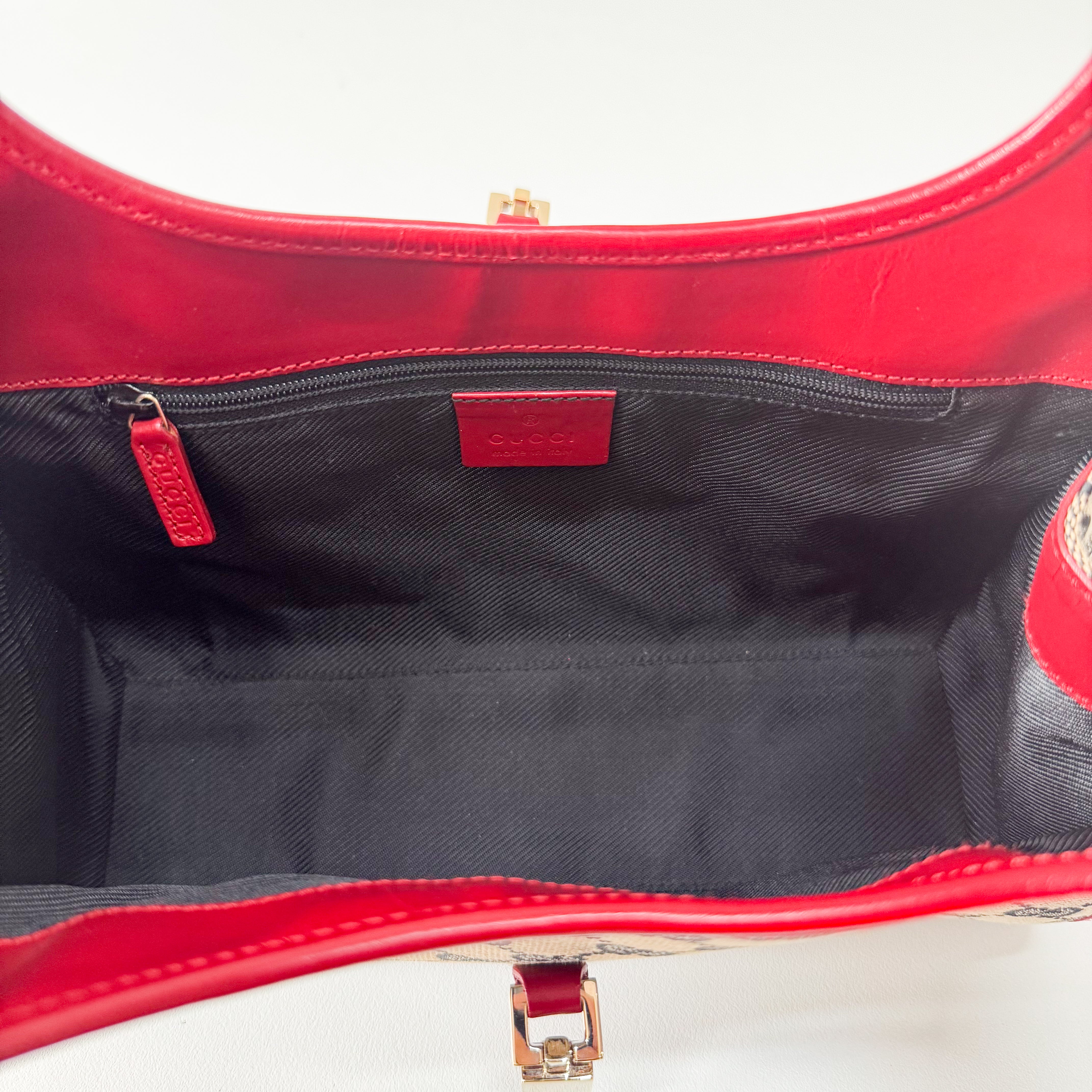 Jackie GG Canvas Mini Red Shoulder Bag