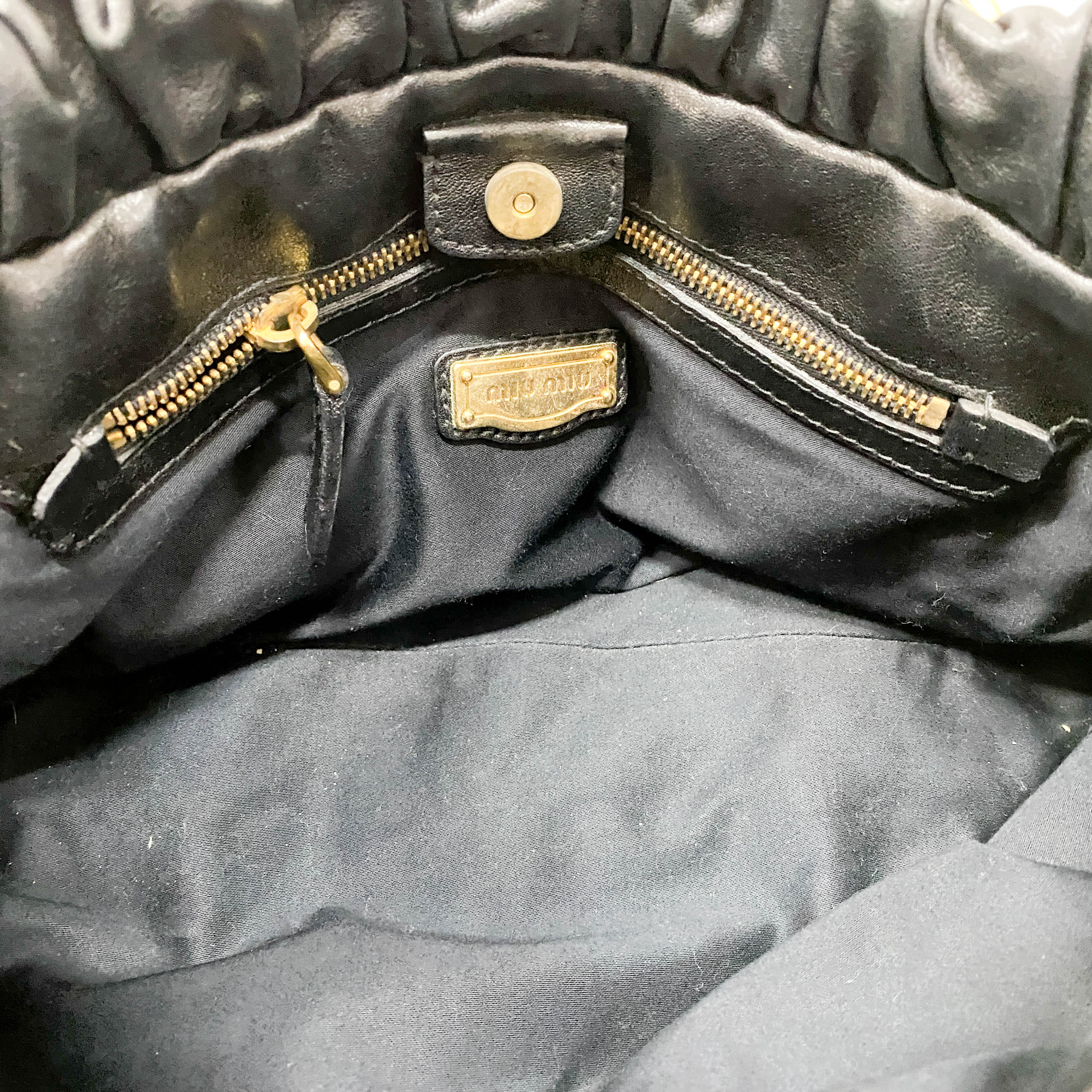 Vitello Black Leather Two Way Bag