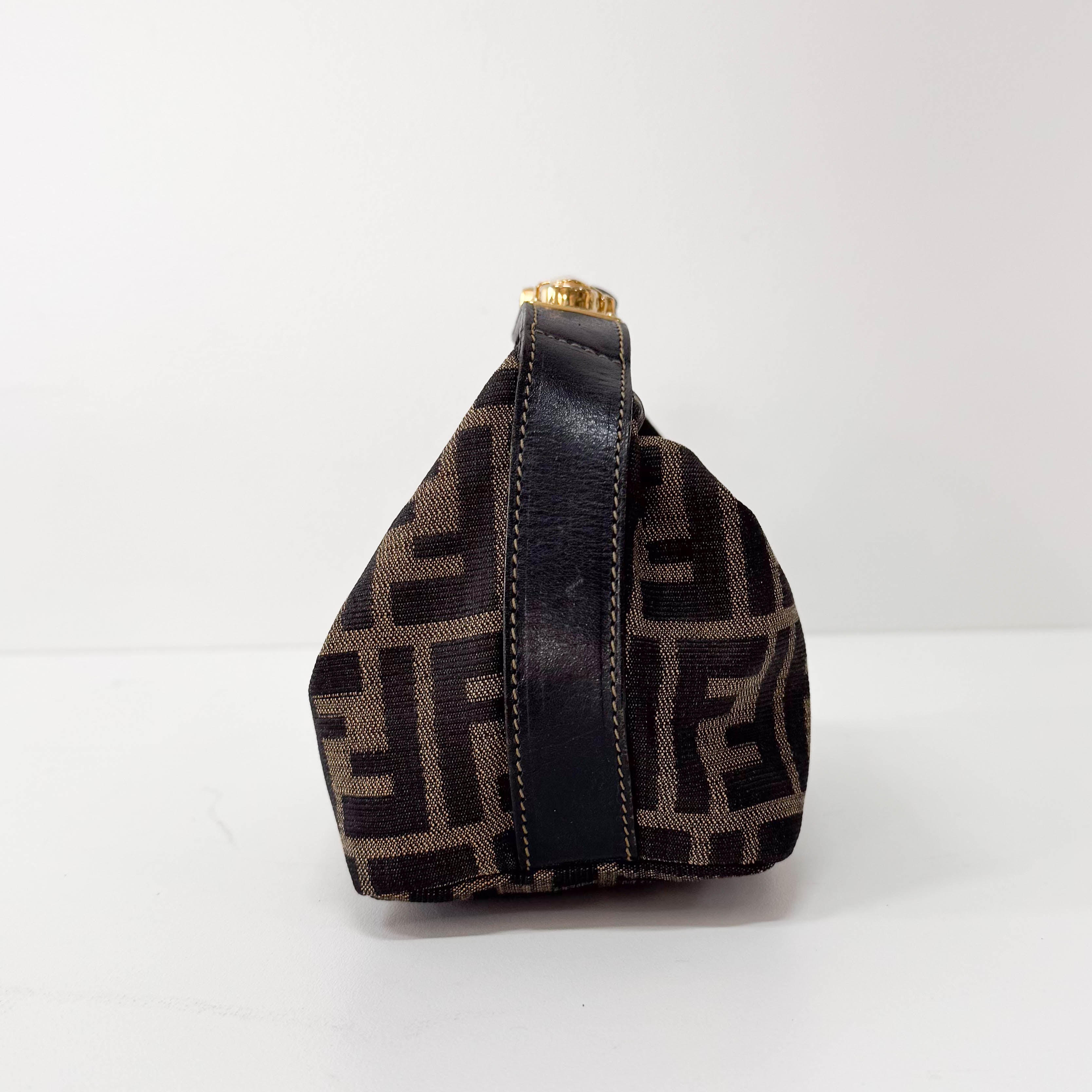 Zucca Mini Brown Canvas Pouch