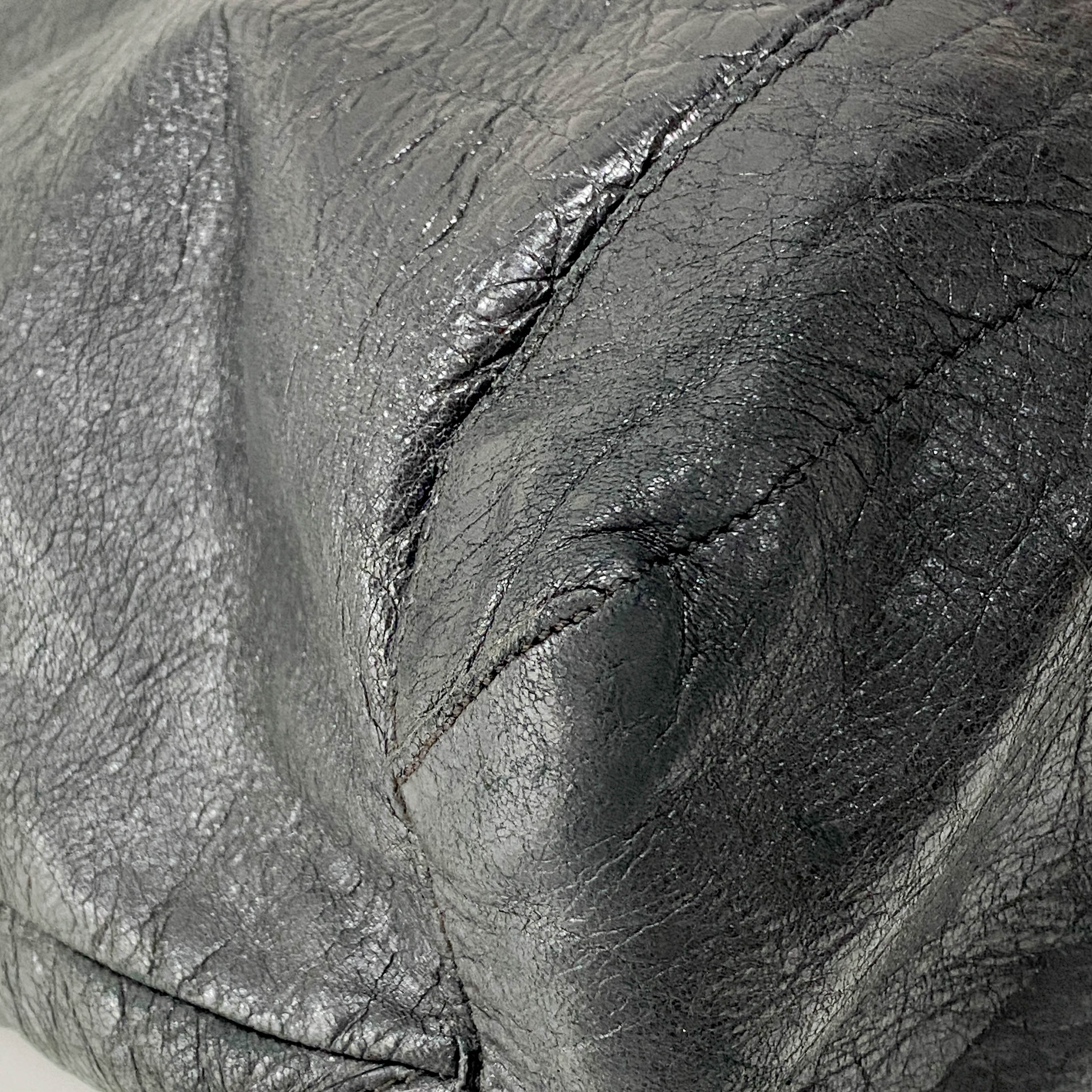 Work Black Leather Tote Bag