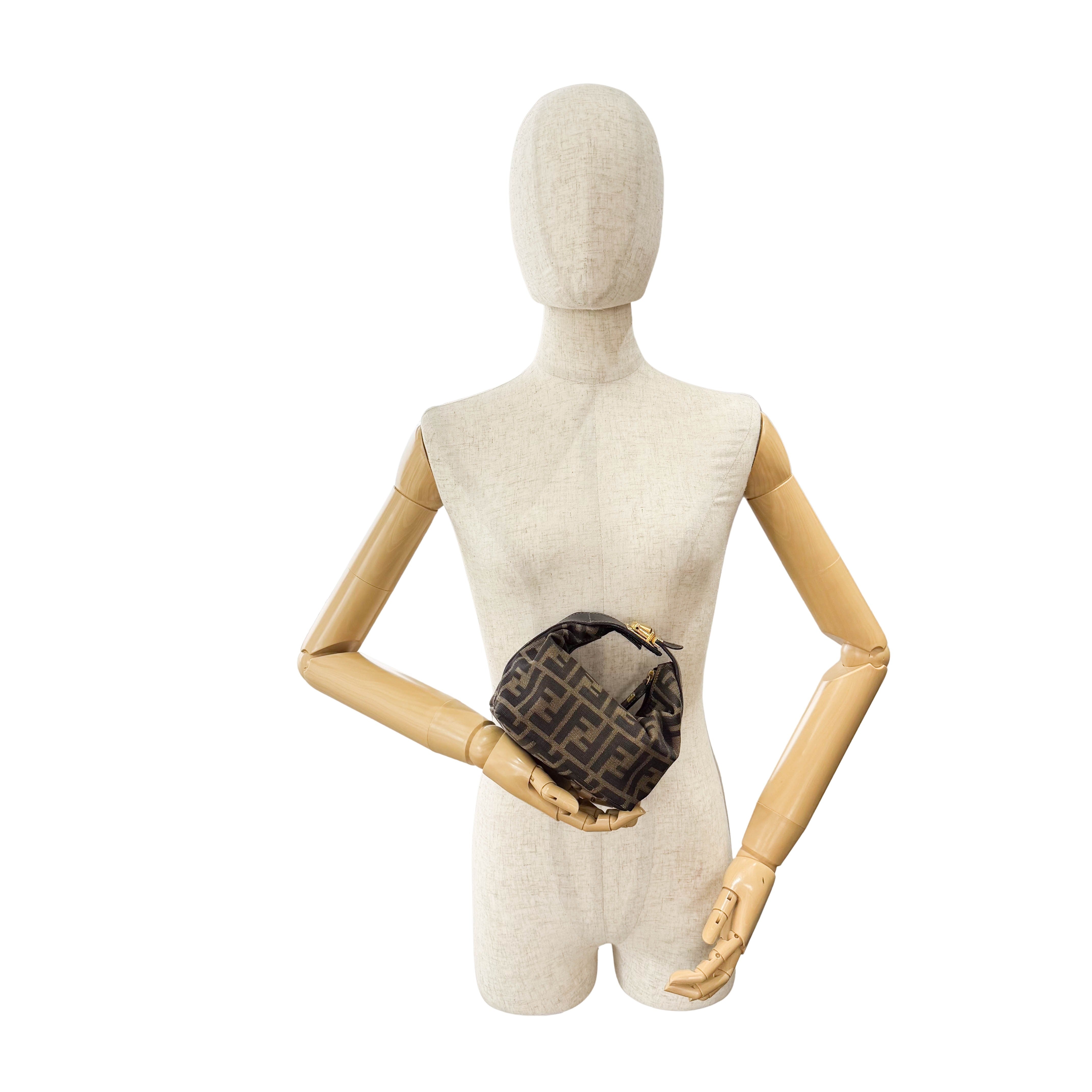 Zucca Mini Brown Canvas Pouch