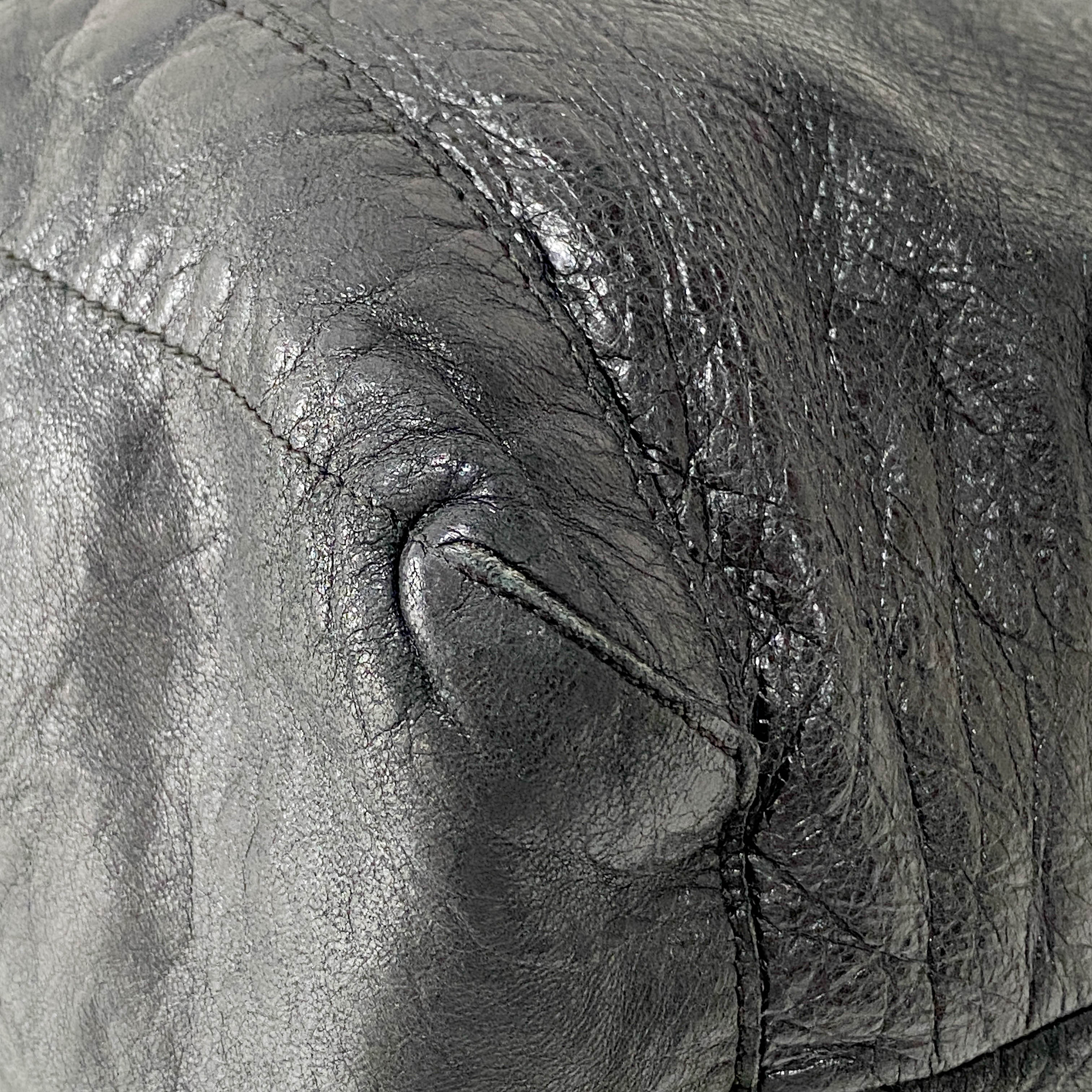 Work Black Leather Tote Bag