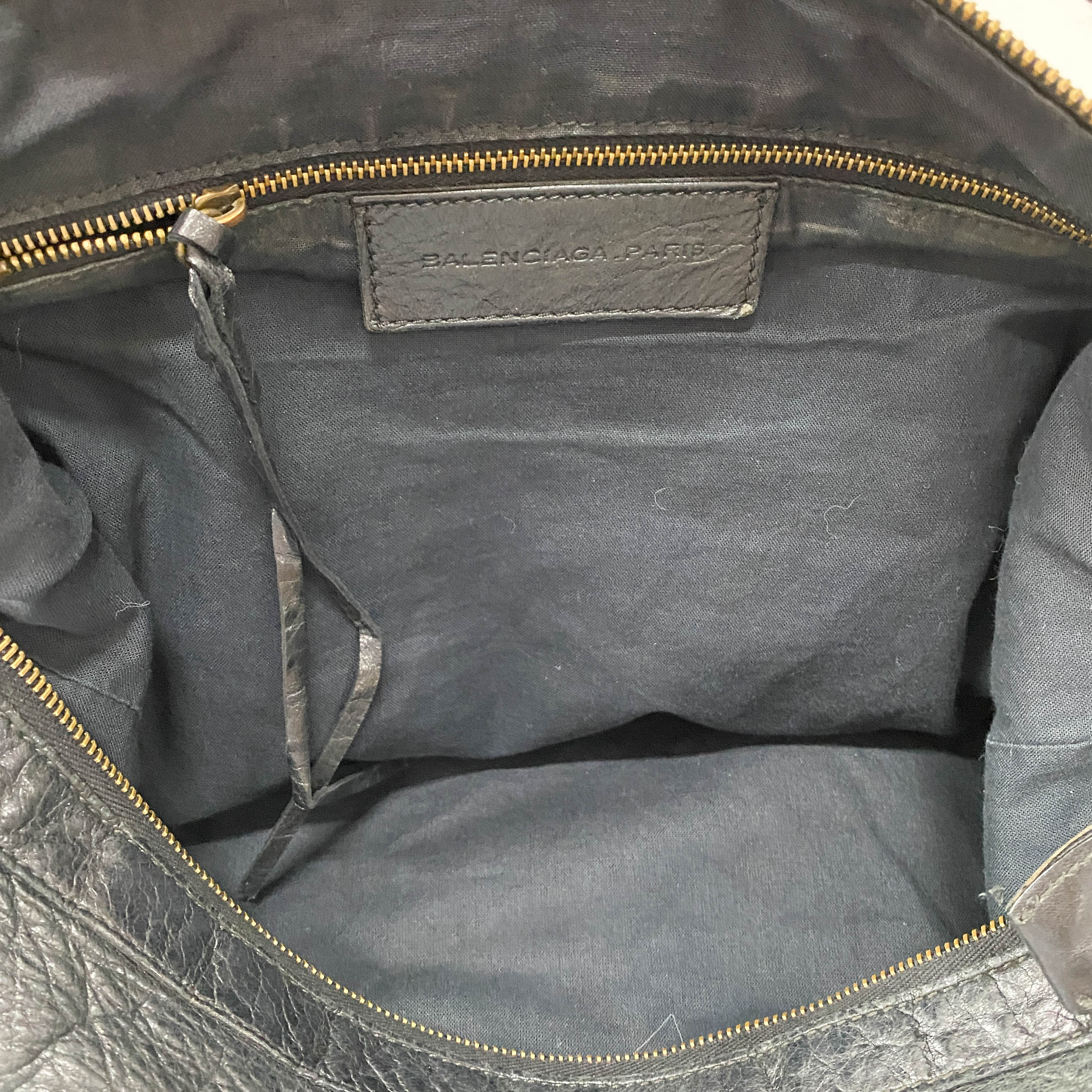 Work Black Leather Tote Bag