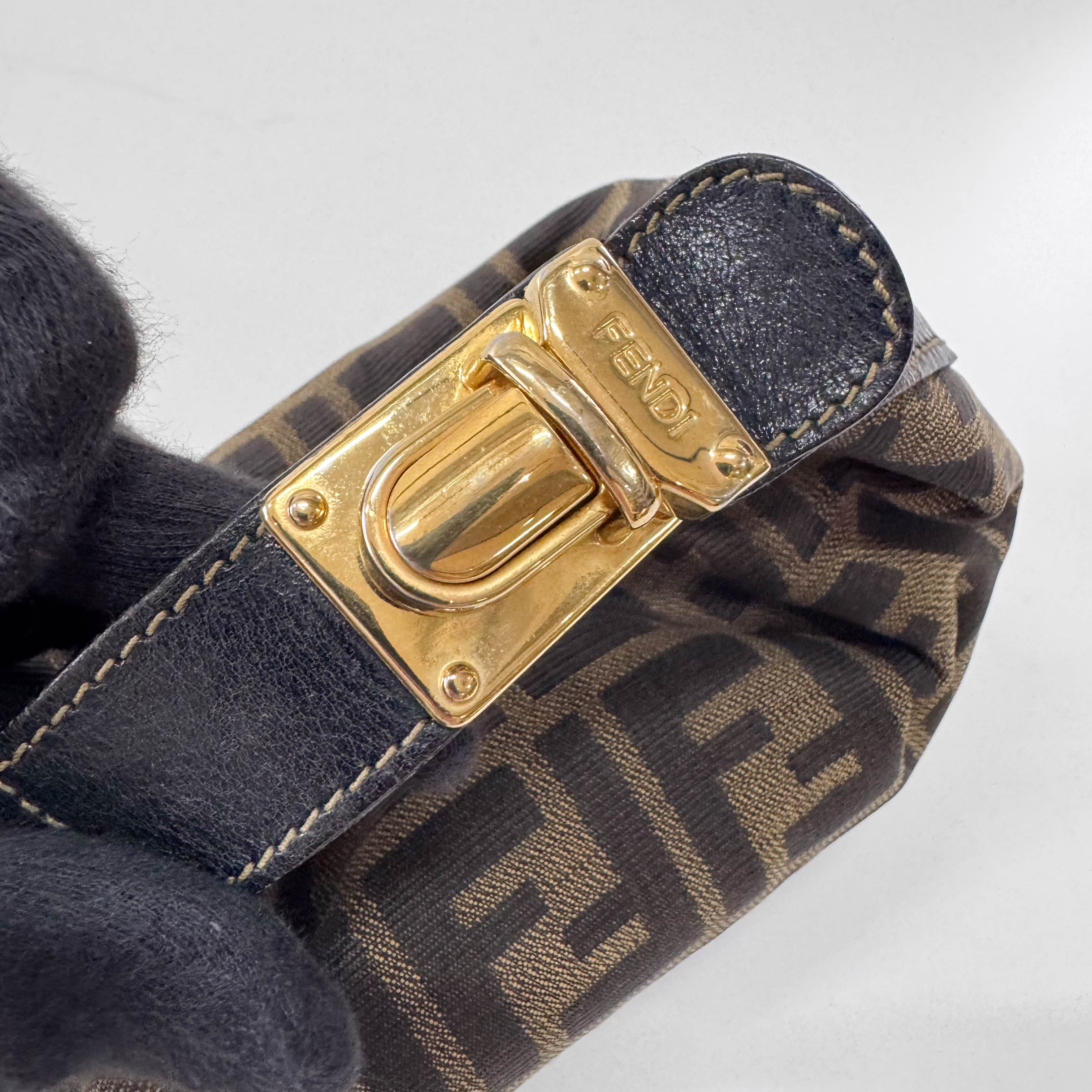 Zucca Mini Brown Canvas Pouch