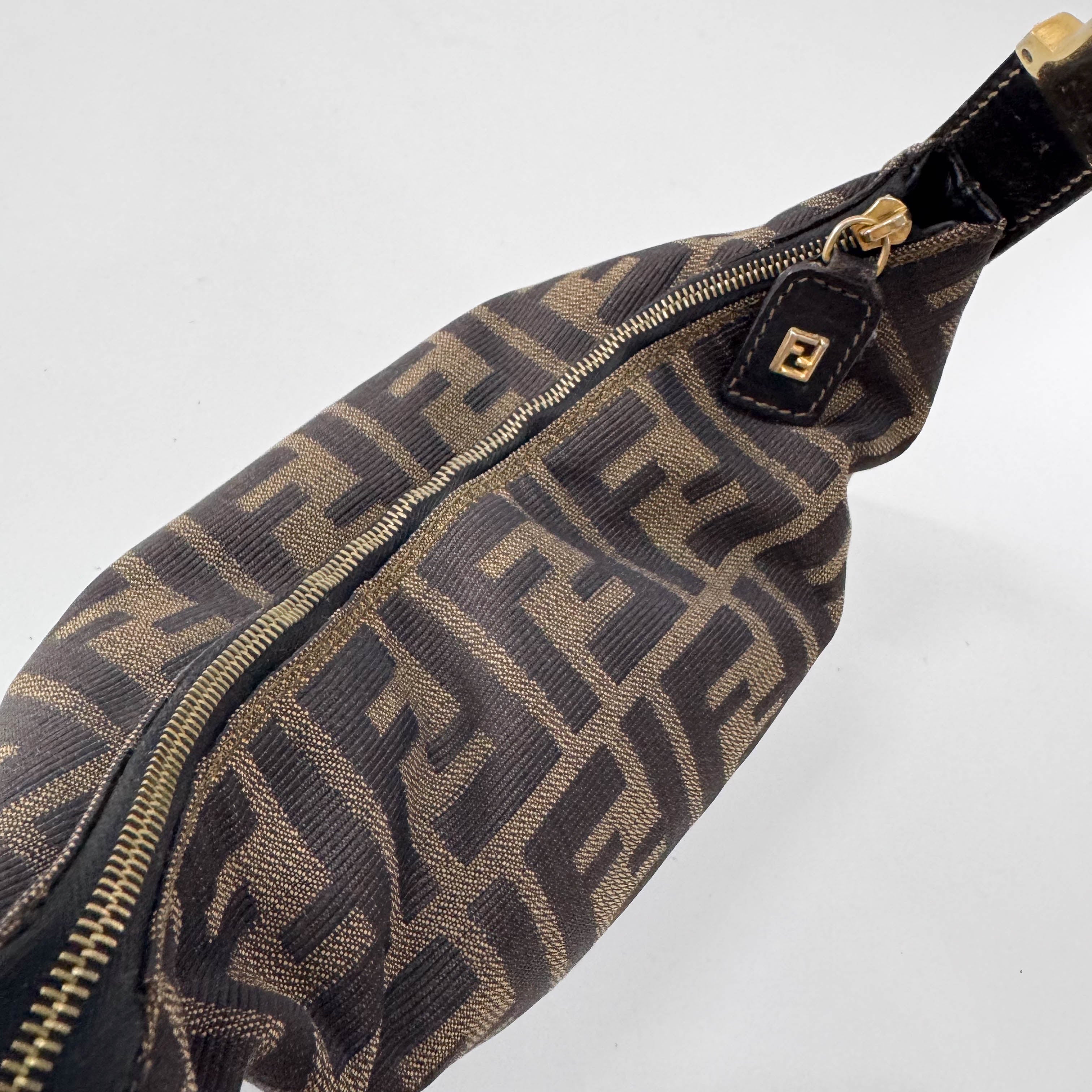 Zucca Mini Brown Canvas Pouch