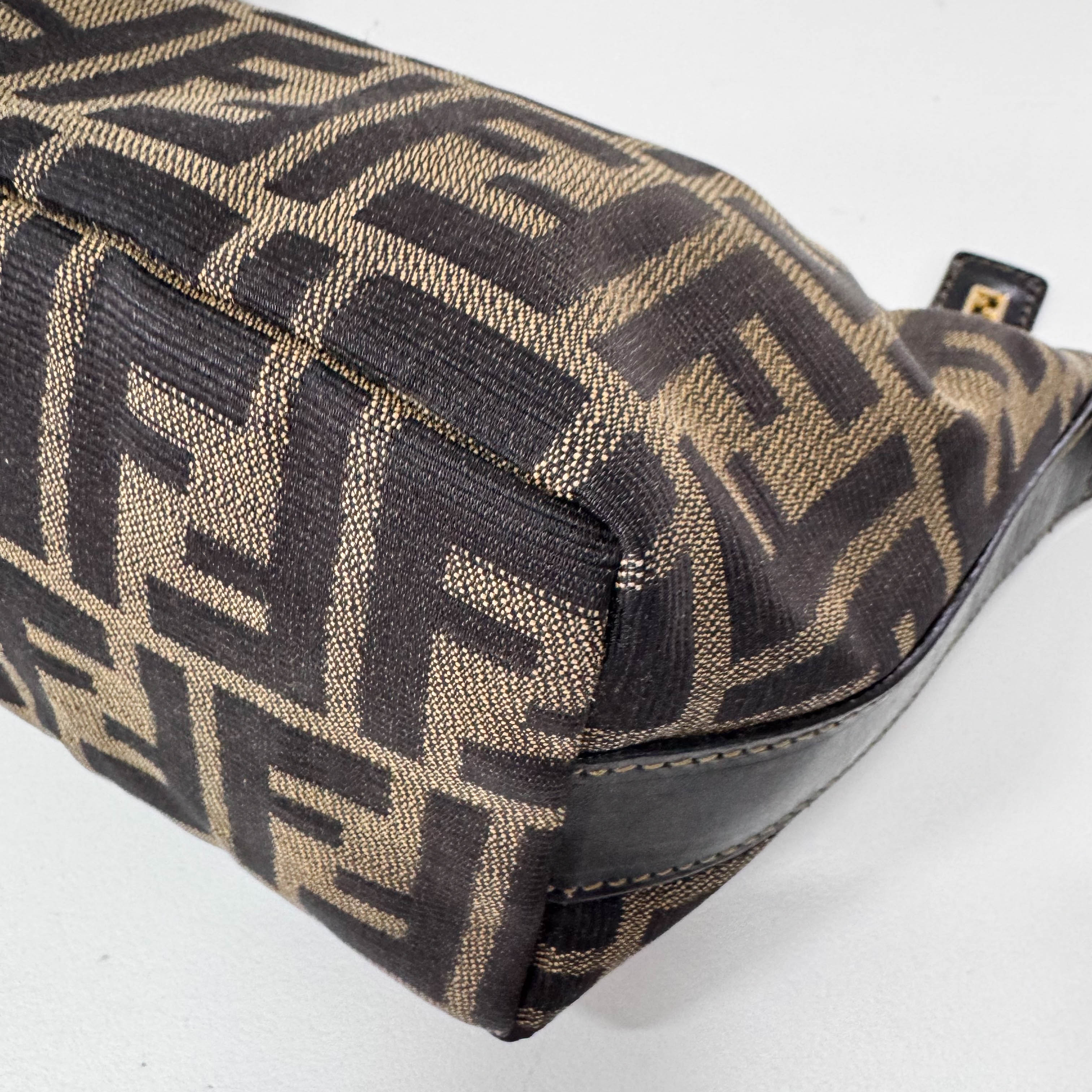 Zucca Mini Brown Canvas Pouch