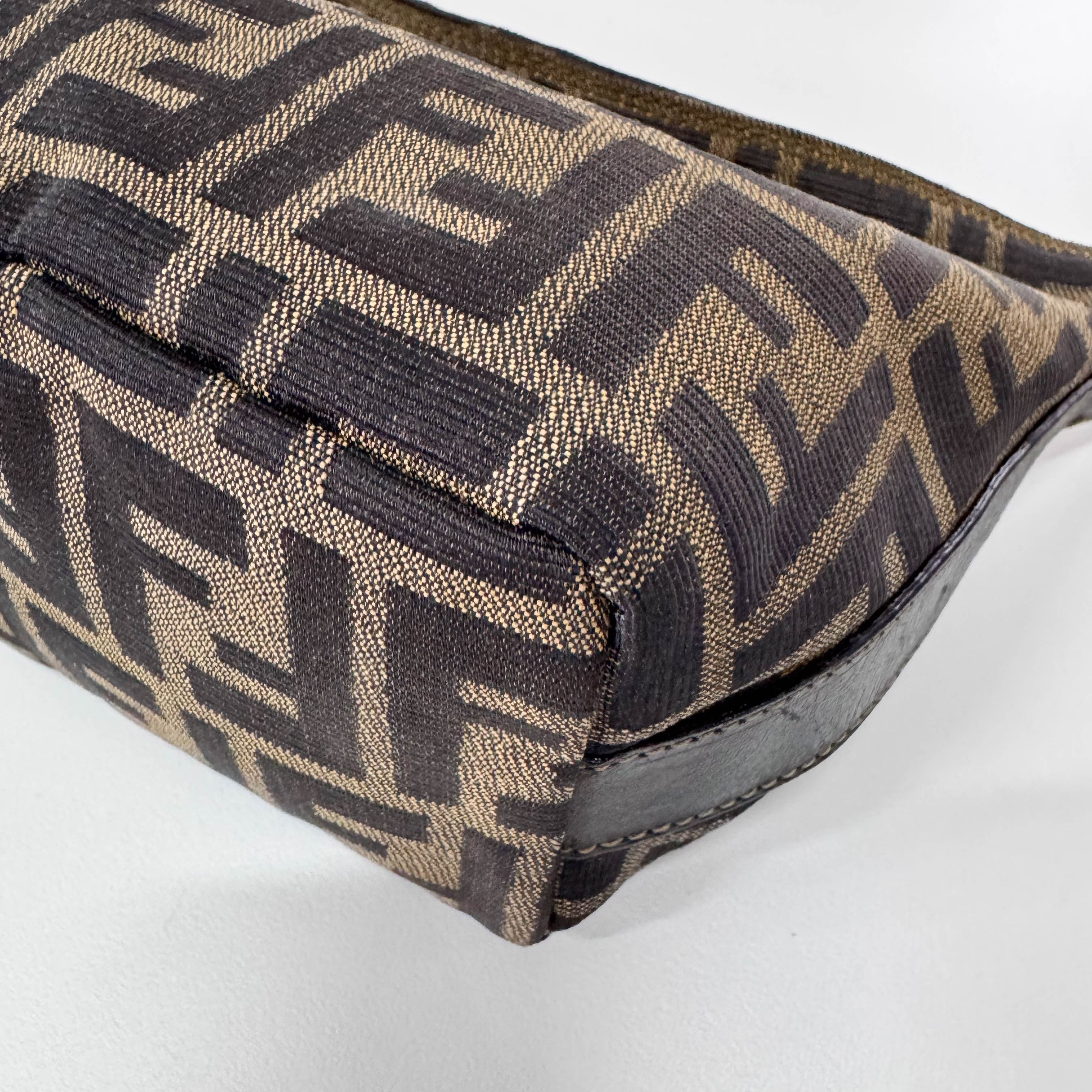 Zucca Mini Brown Canvas Pouch