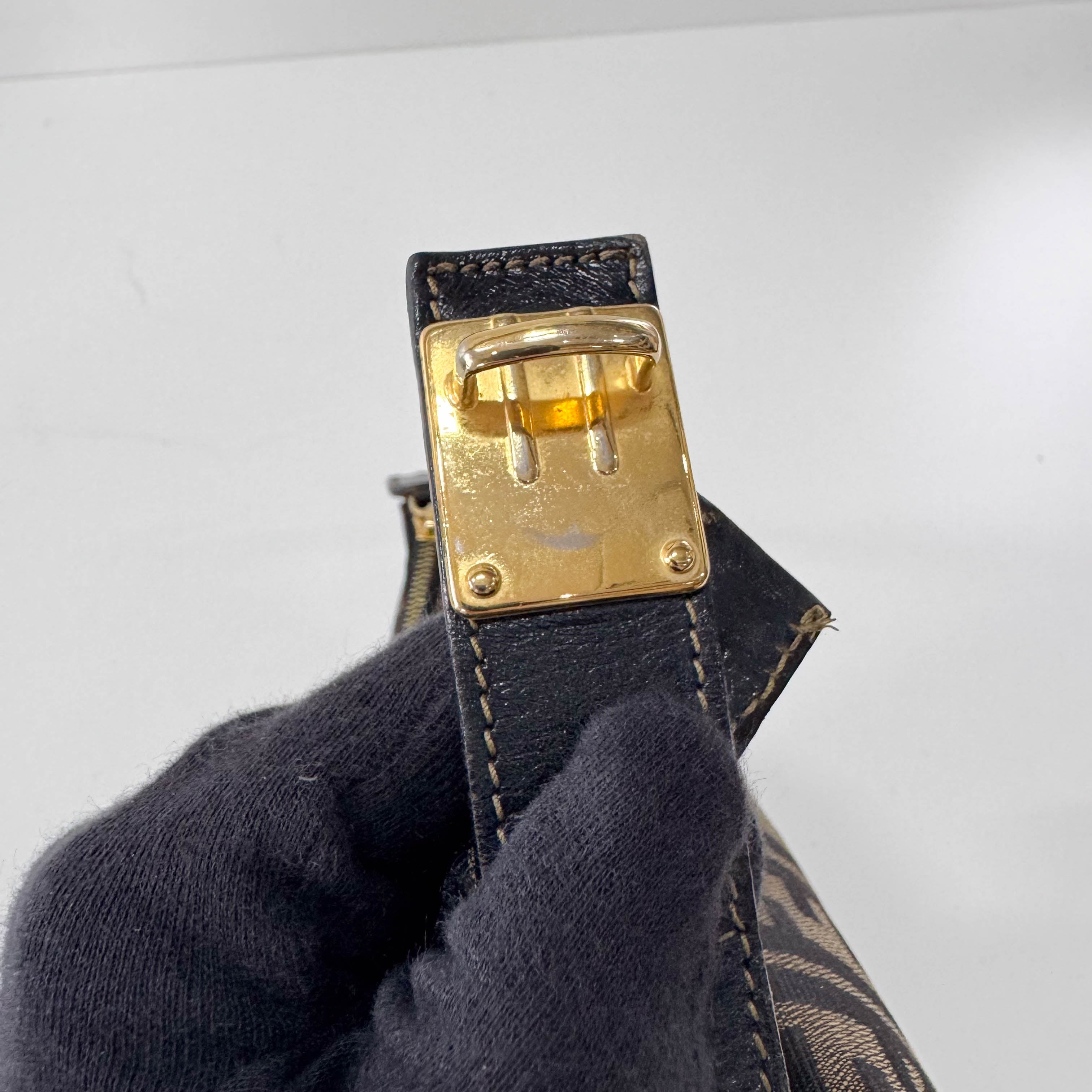 Zucca Mini Brown Canvas Pouch