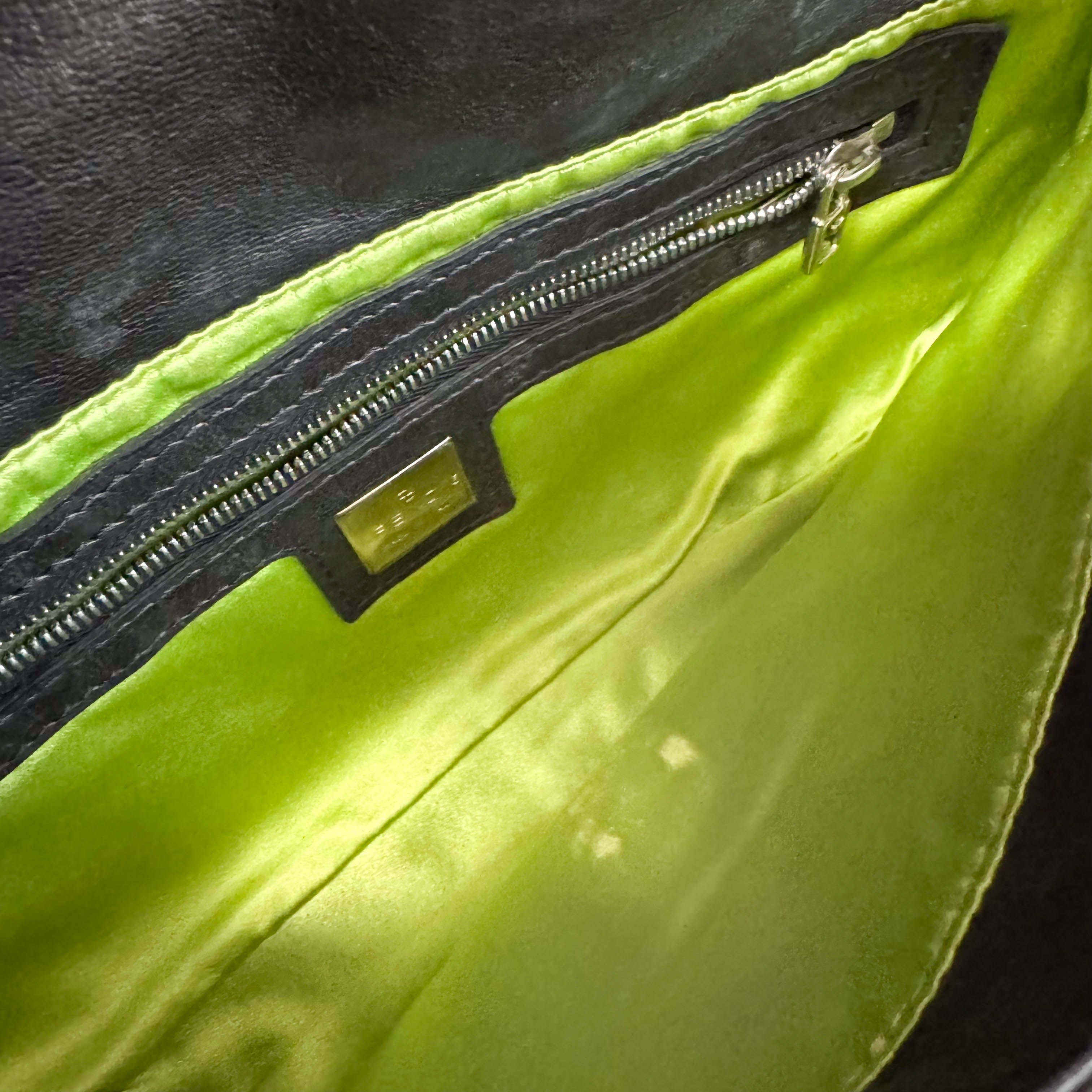 Baguette Black Nappa Leather Shoulder Bag