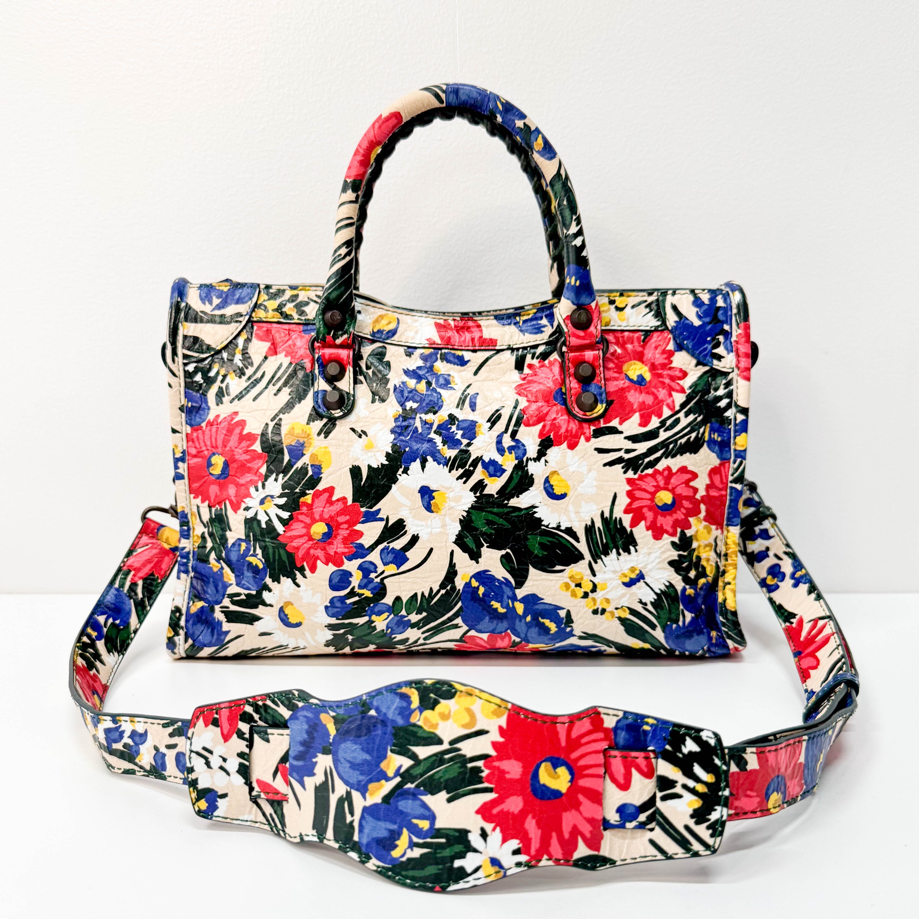 Multicolour Floral Print Motocross City Bag