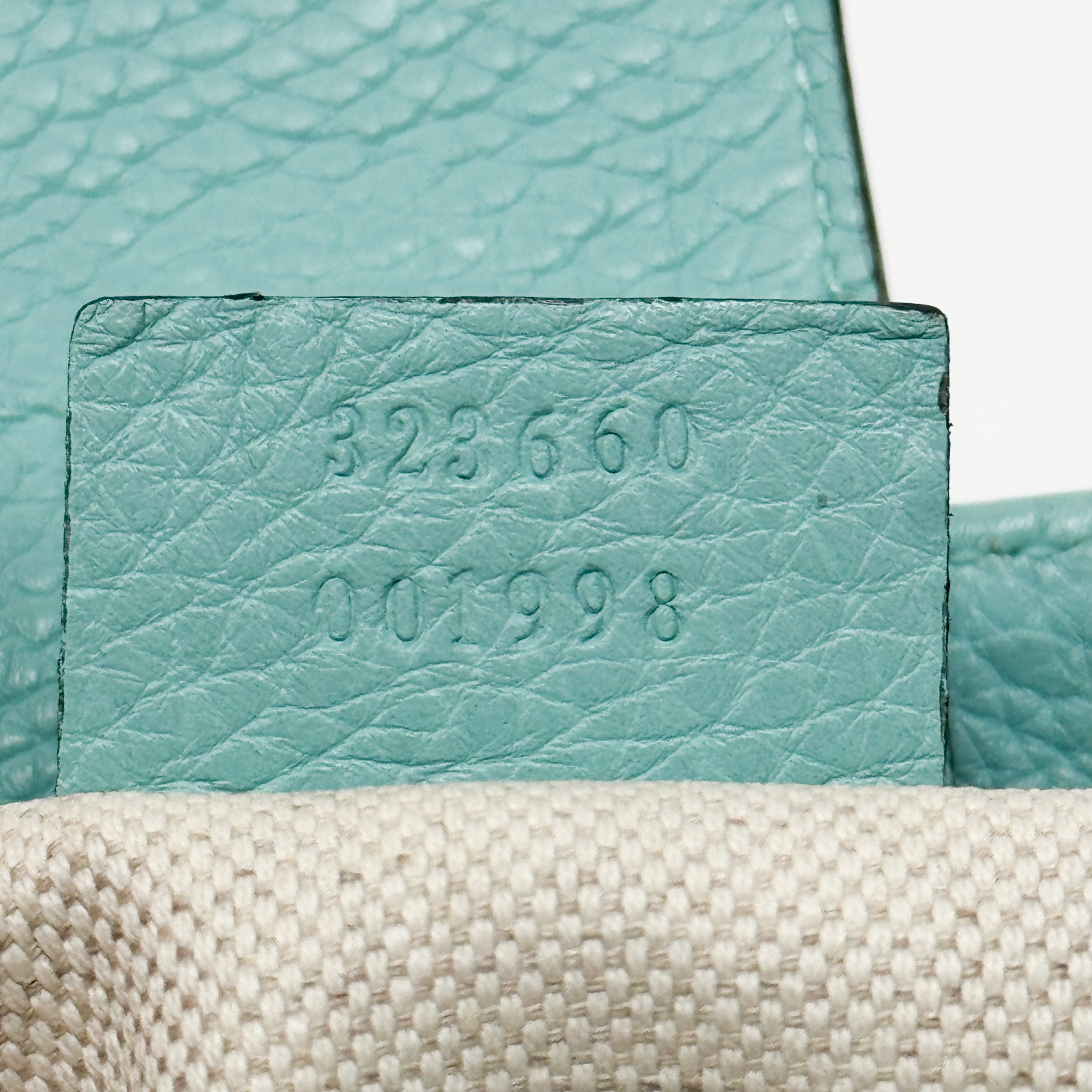 Bamboo Blue Leather Shopper Hand Bag