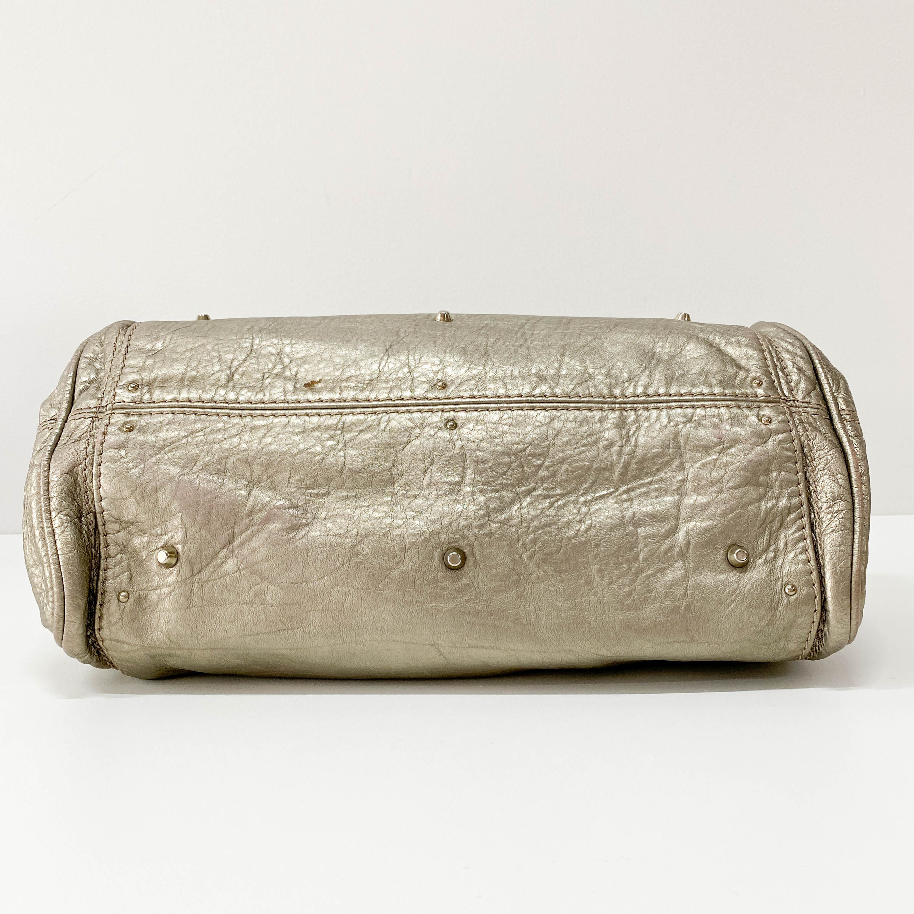 Paddington Gold Leather Shoulder Bag