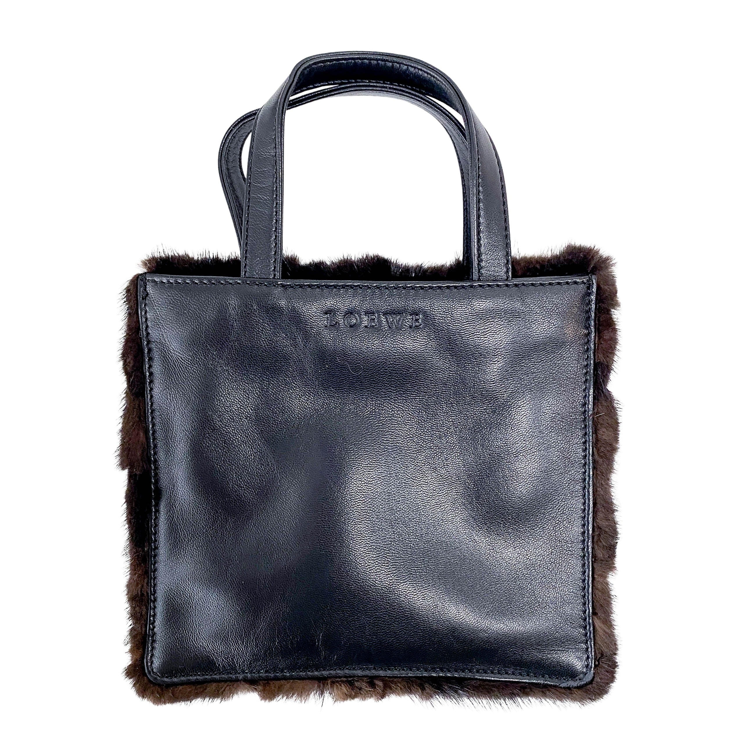 Mini Black Pony Hair Handbag