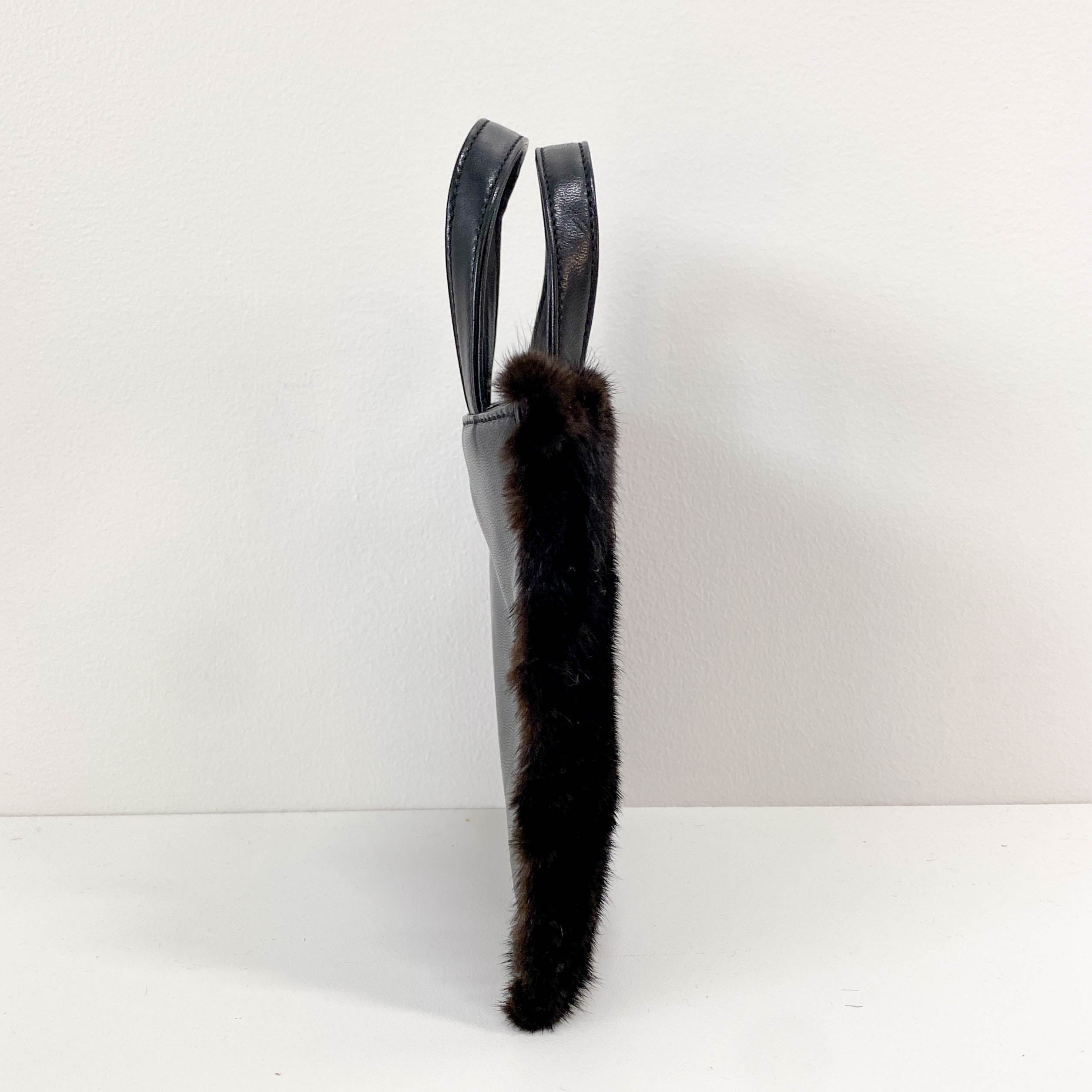 Mini Black Pony Hair Handbag